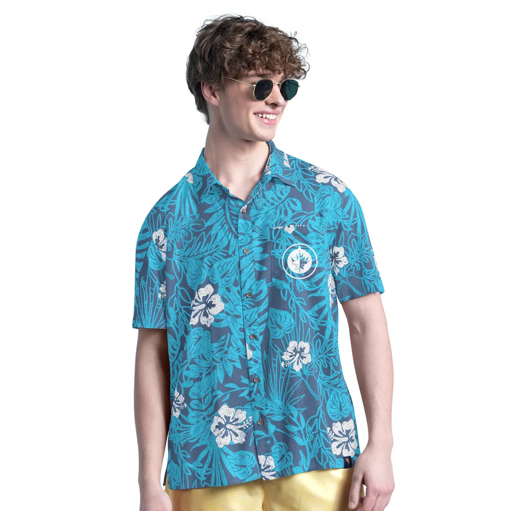 MARGARITAVILLE PALM SHIRT BLUE