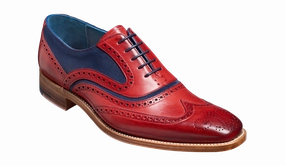 Mcclean - Red Hand Painted / Navy Suede