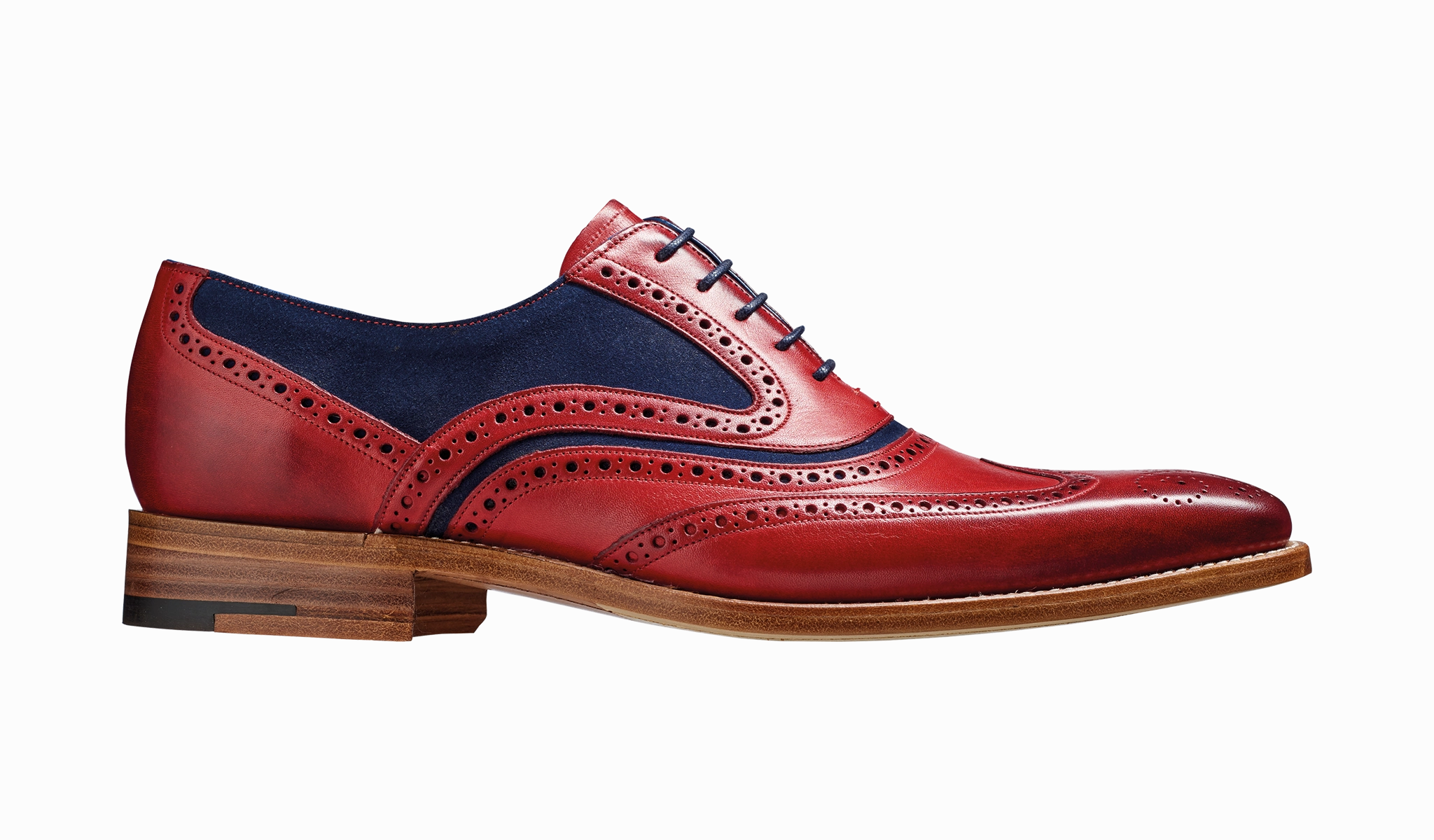 Mcclean - Red Hand Painted / Navy Suede