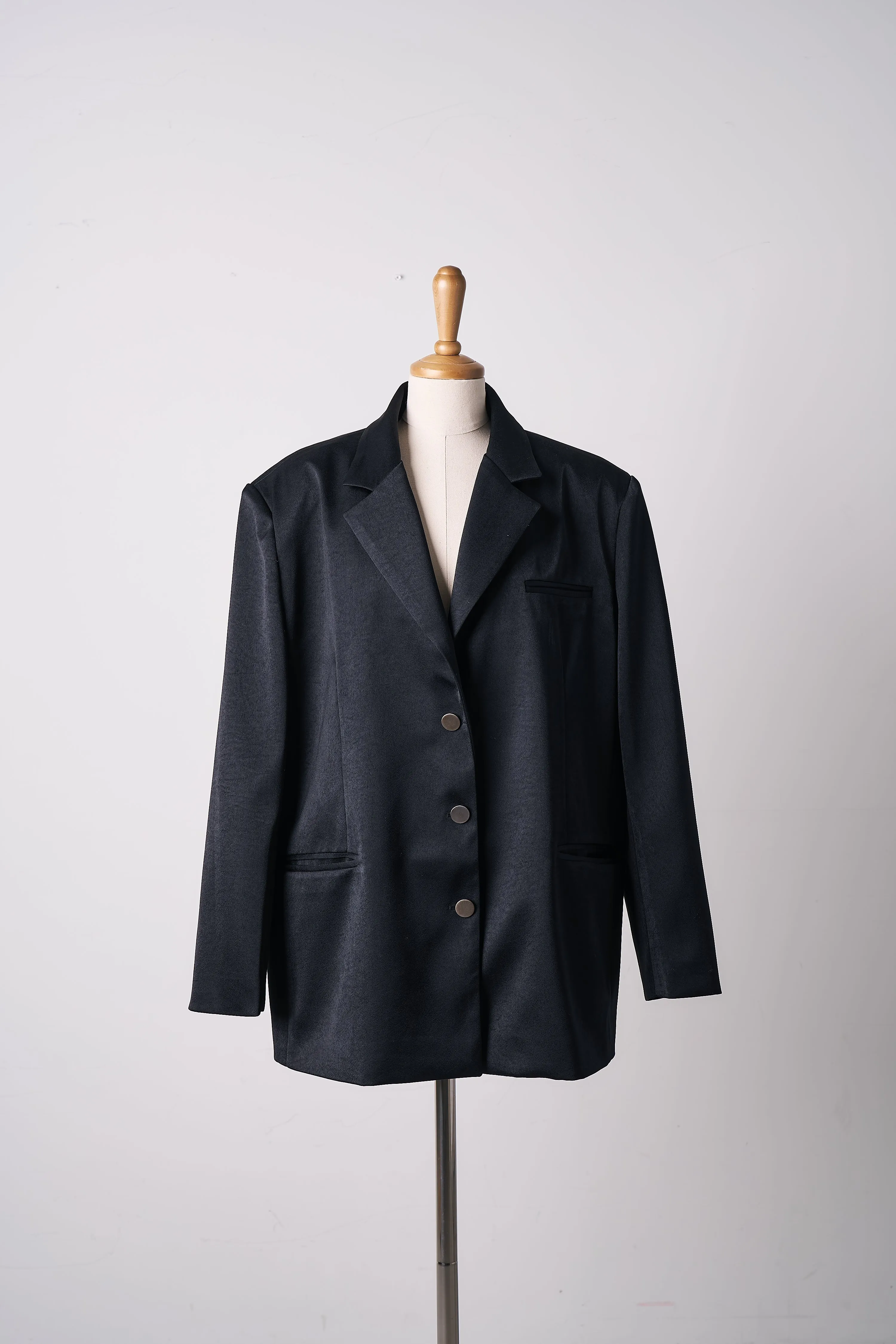 Mia Oversized Satin Blazer