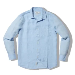 Nantucket Yarn Dyed Linen Shirt - Light Blue