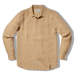 Nantucket Yarn Dyed Linen Shirt - Mustard