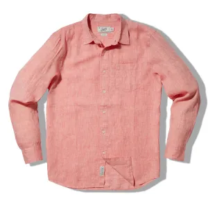 Nantucket Yarn Dyed Linen Shirt - Red