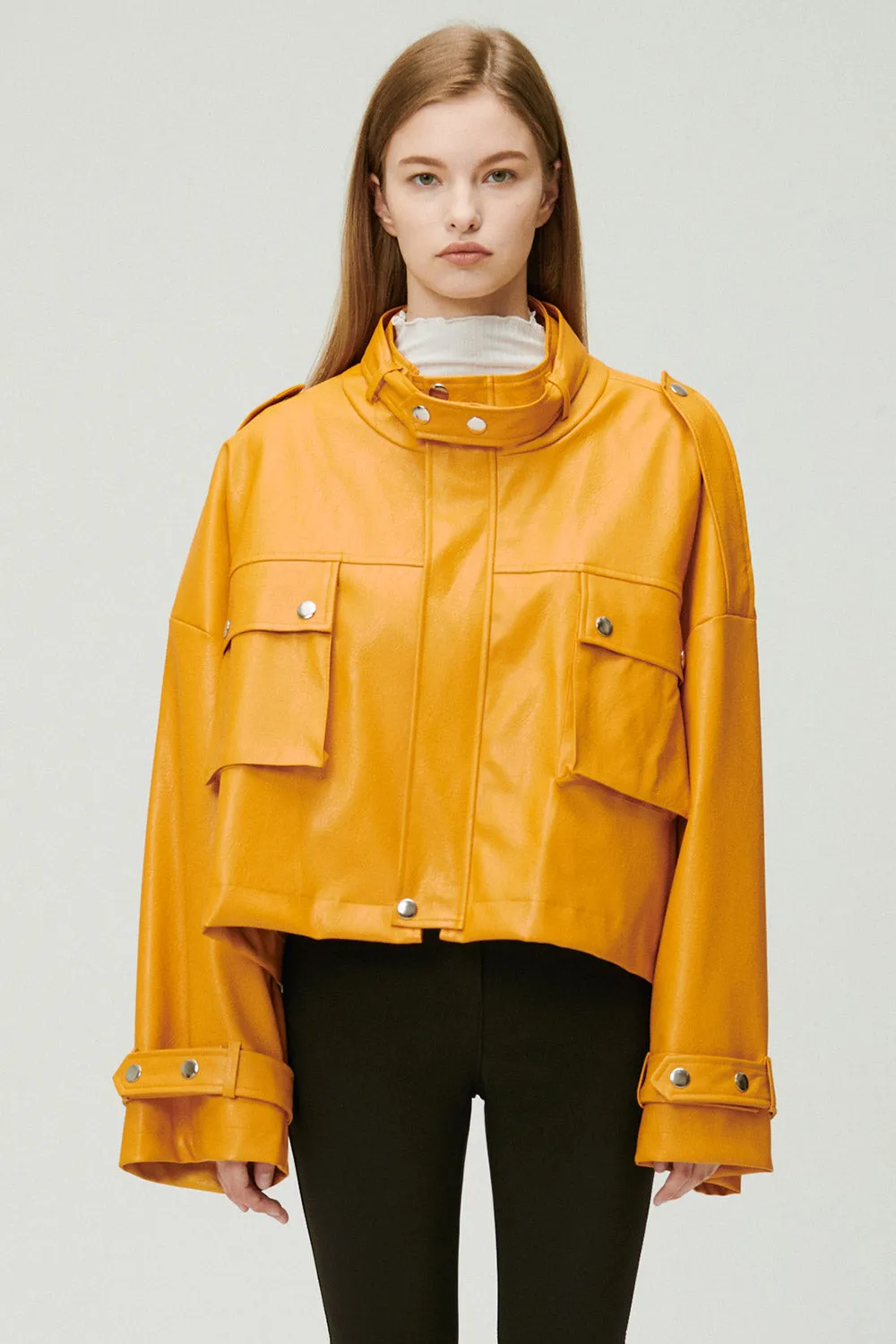 Naomi Oversized Pleather Jacket