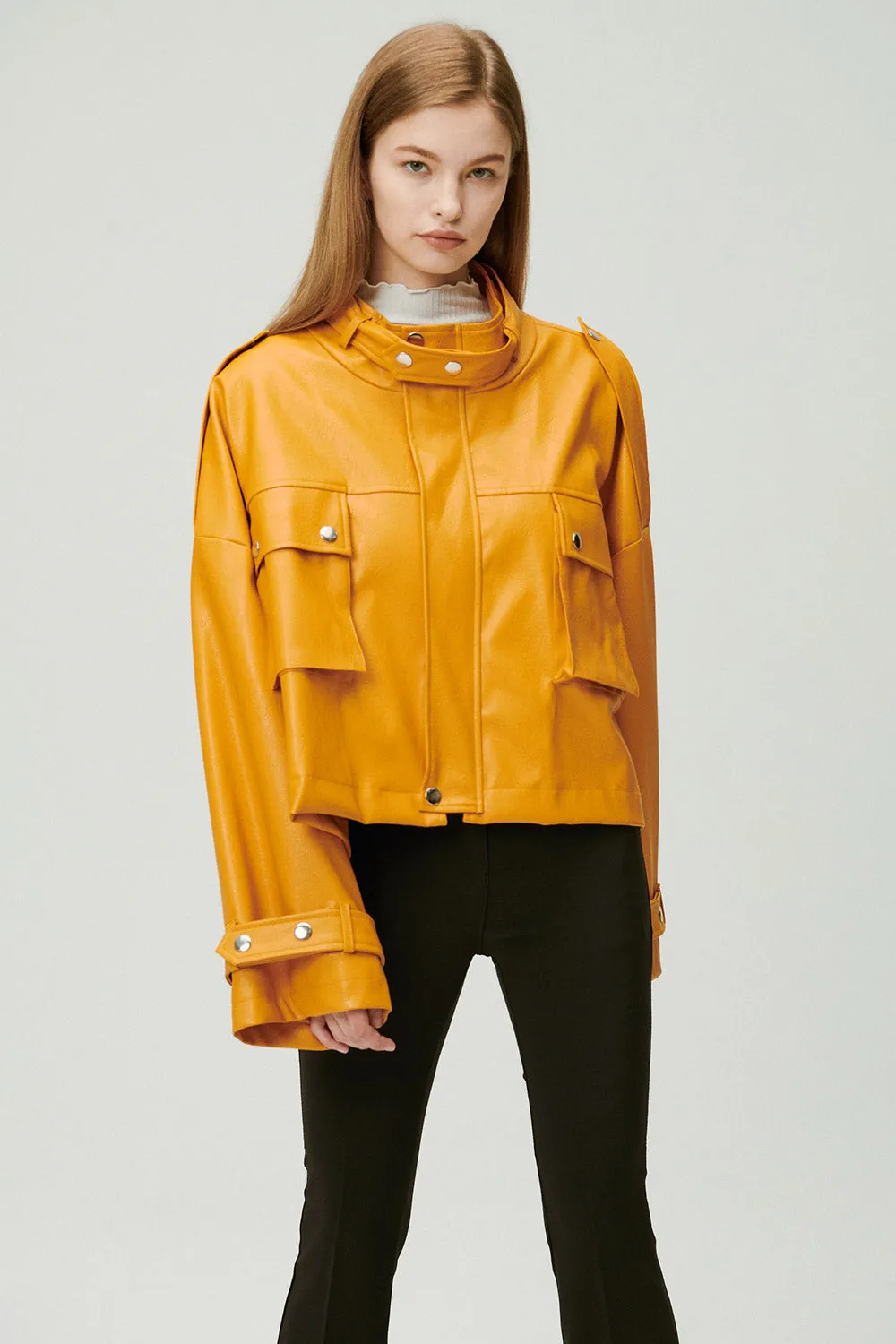 Naomi Oversized Pleather Jacket