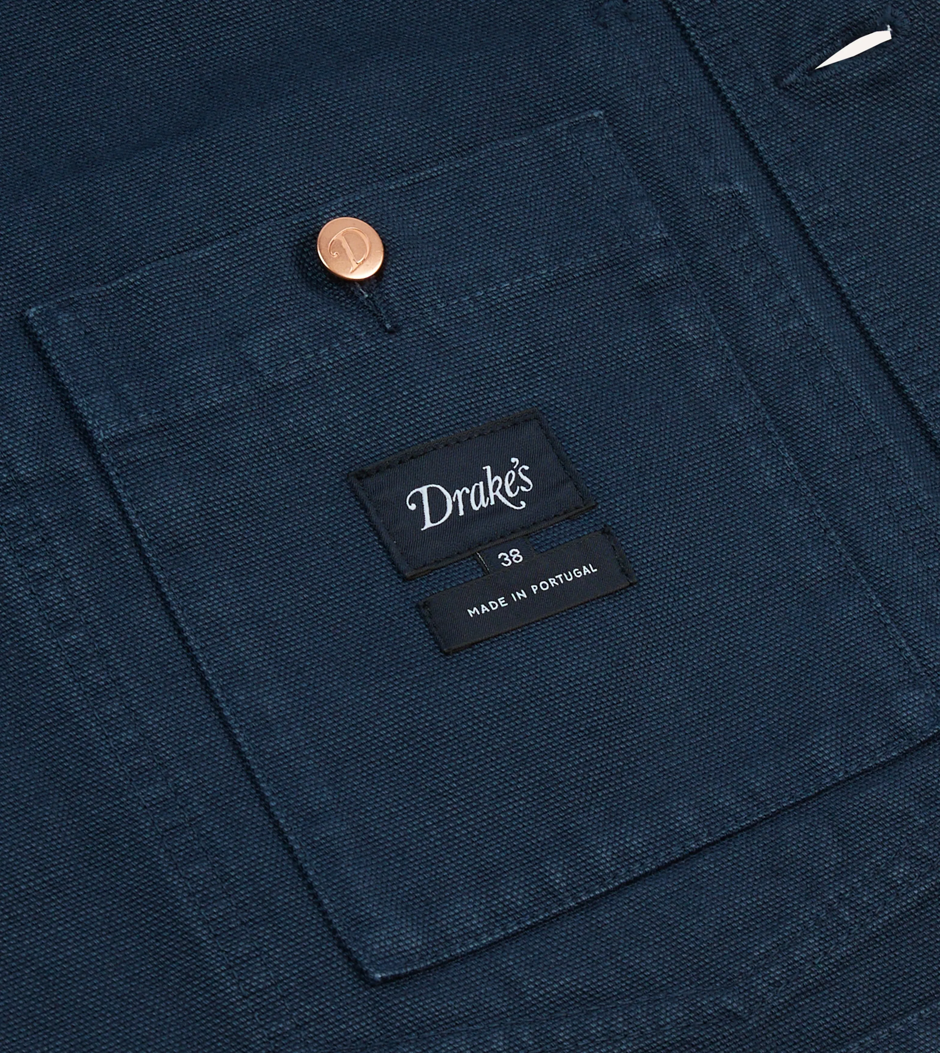 Navy Cotton Canvas Work Jacket