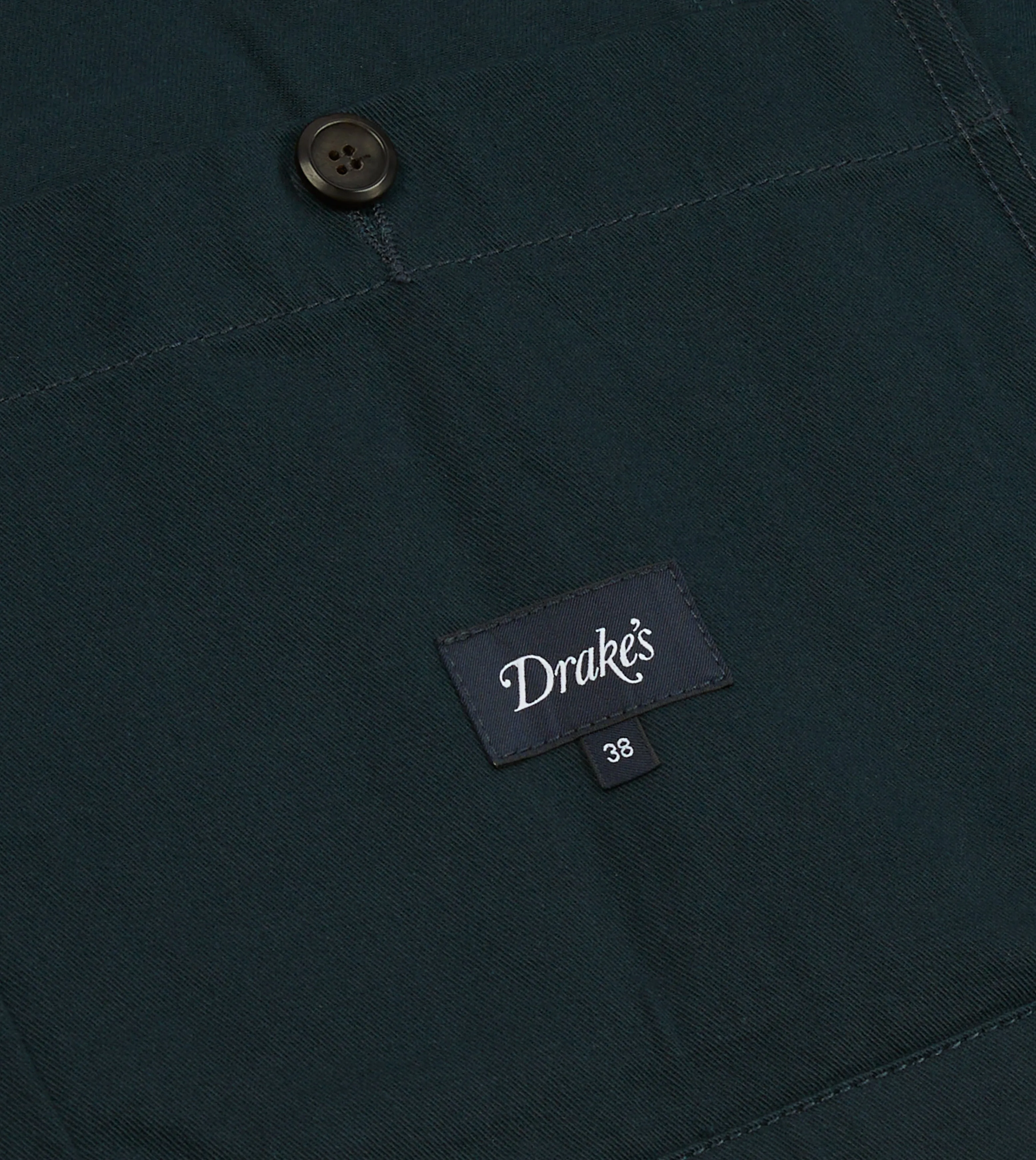 Navy Cotton Double-Breasted Chore Coat