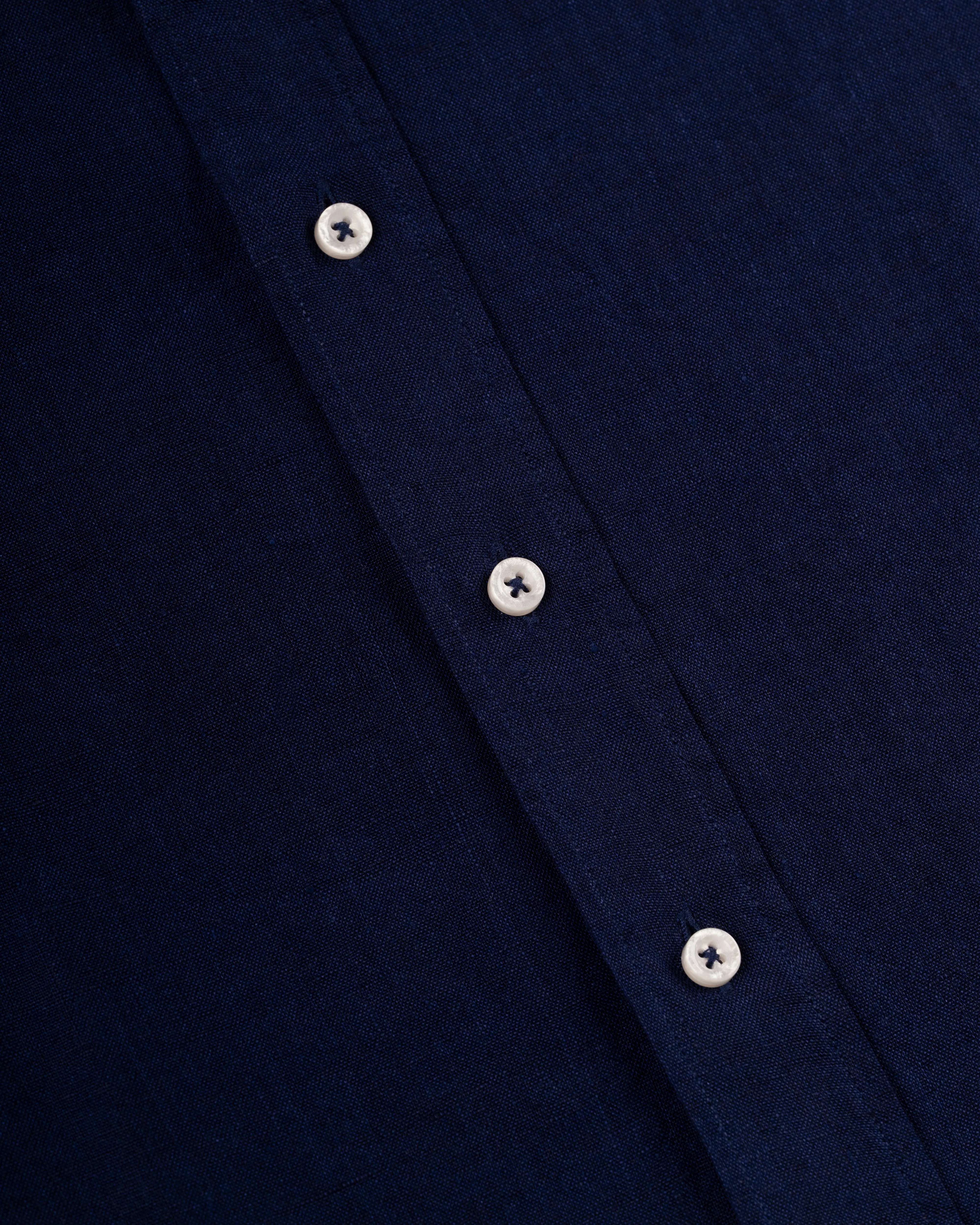 NAVY SOLID LINEN SHIRT