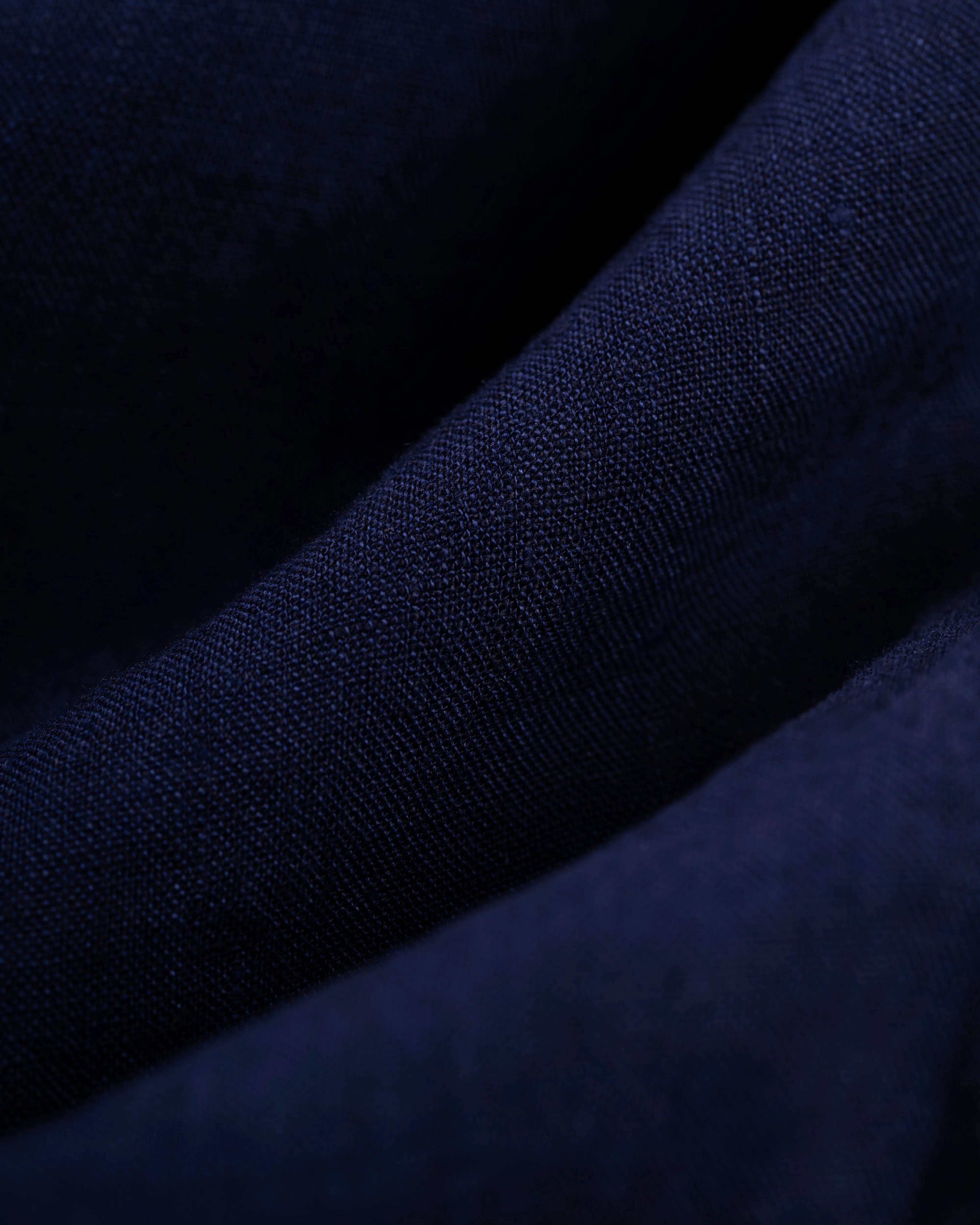NAVY SOLID LINEN SHIRT