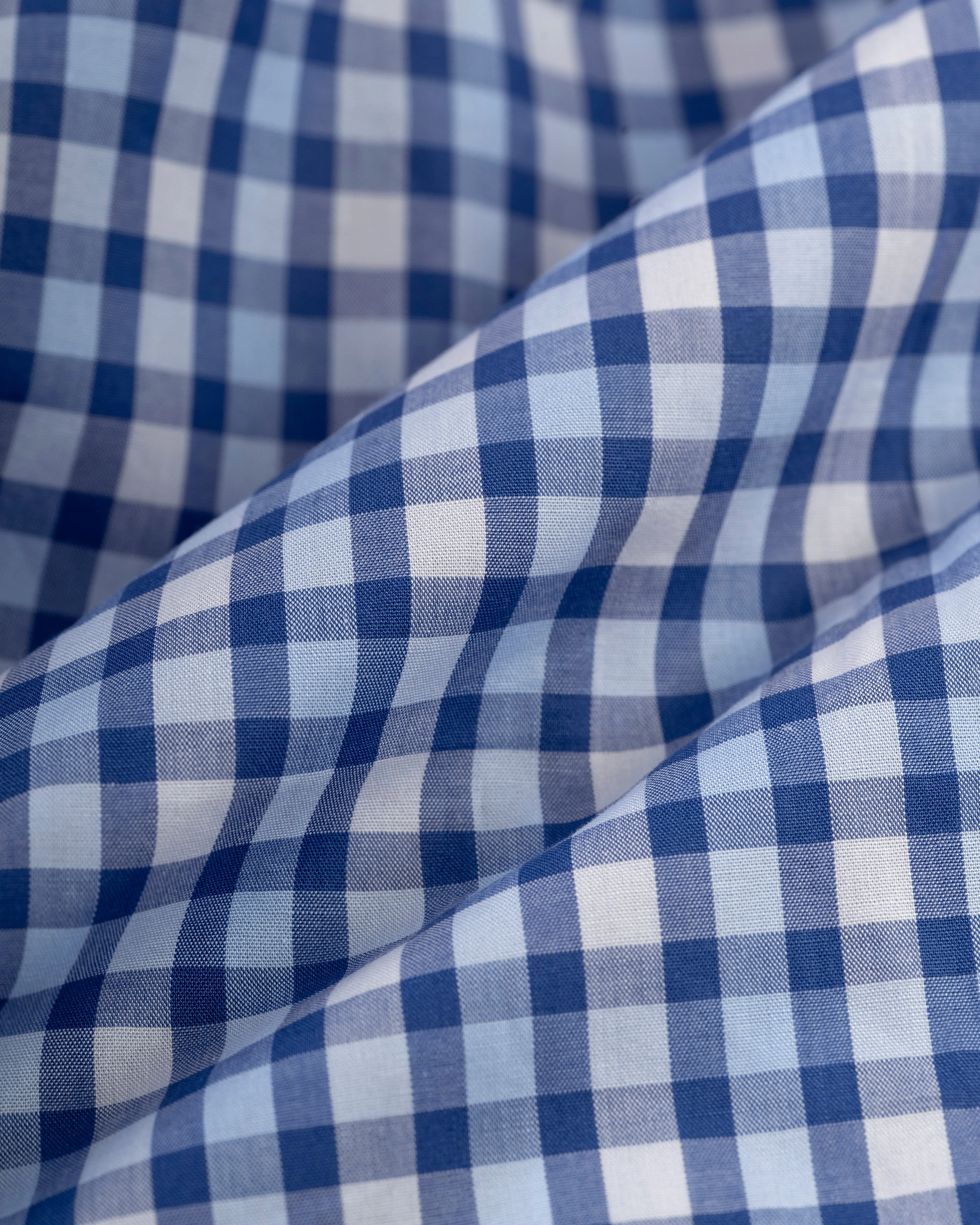 NAVY/LT BLUE CHECK SHIRT