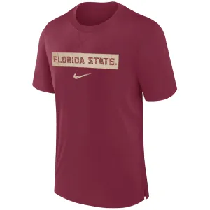 Nike Men's Florida State Dri-fit Player Short Sleeve Top - Garnet