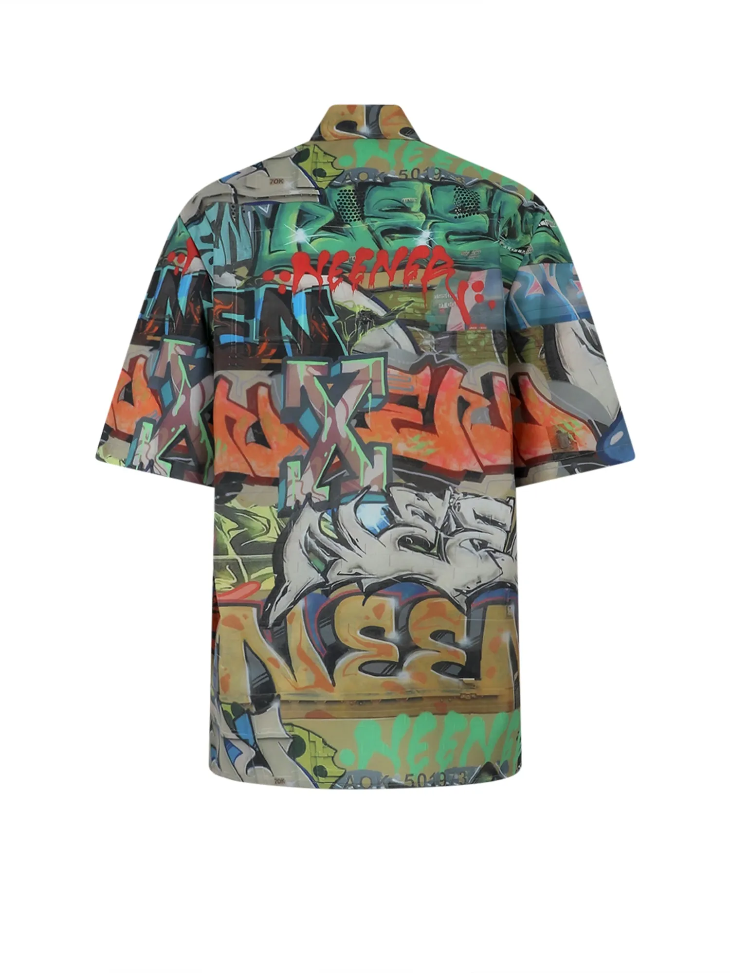 Off-White Graffiti Printed Buttoned Shirt