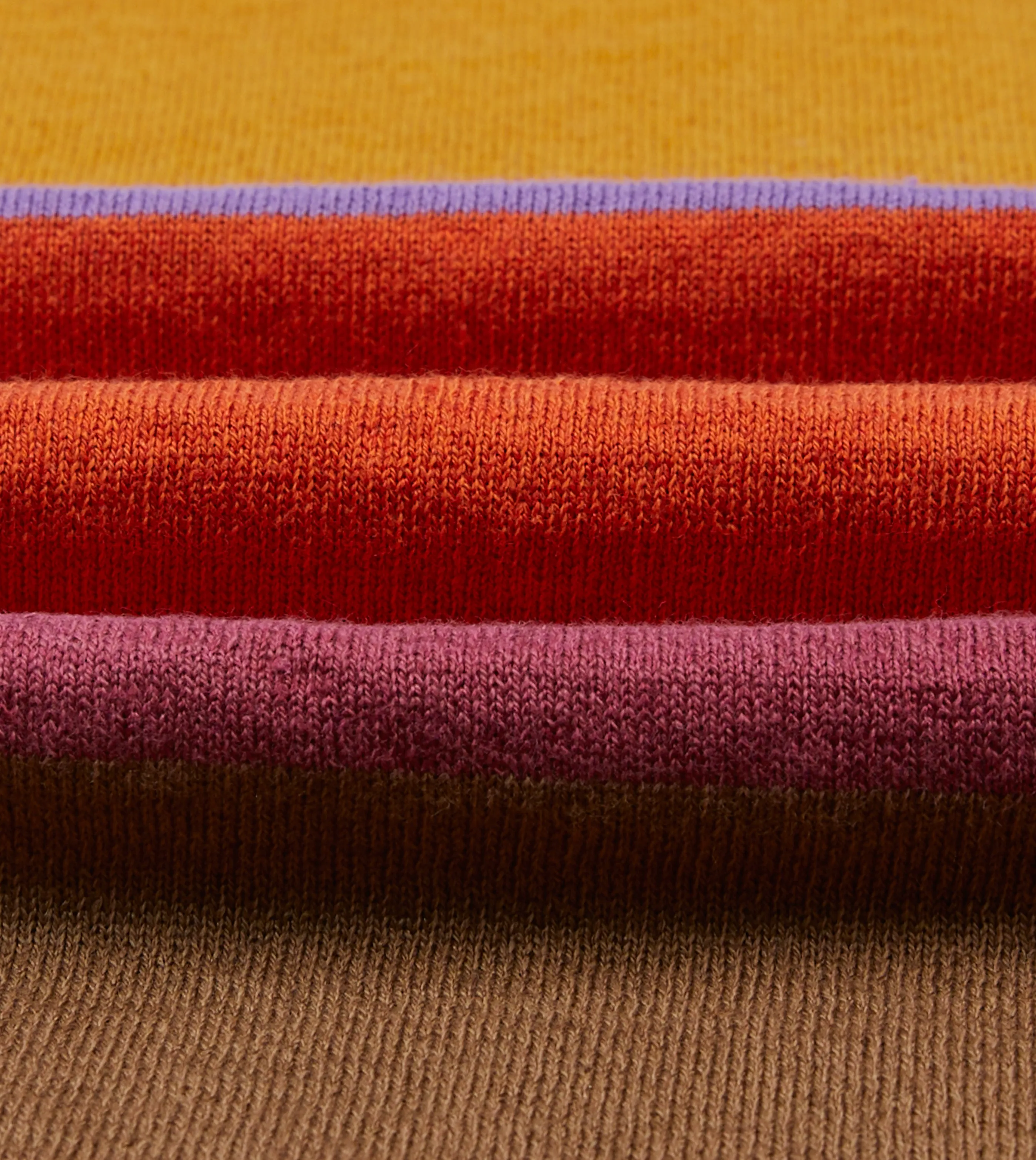 Orange, Brown and Purple Linen Cotton Knitted Rugby Shirt