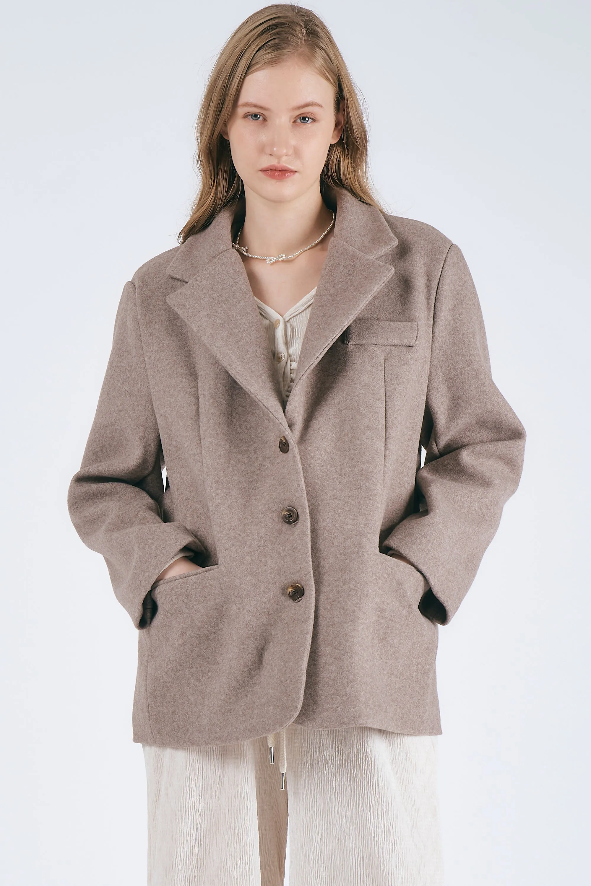 Poppy Woolblend Quilted Blazer