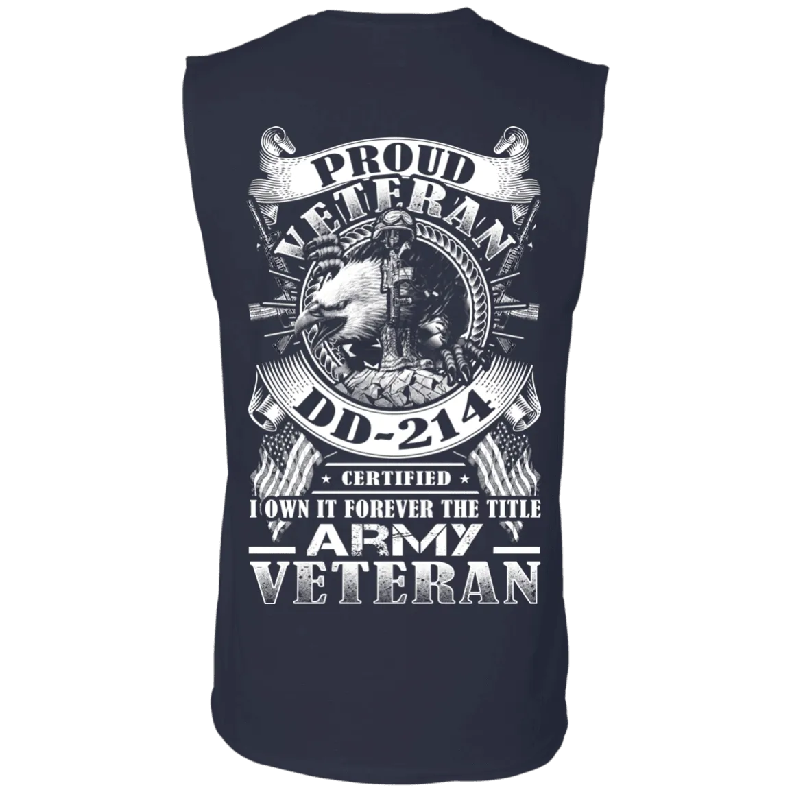 Proud Army Veteran DD214 Back T Shirts