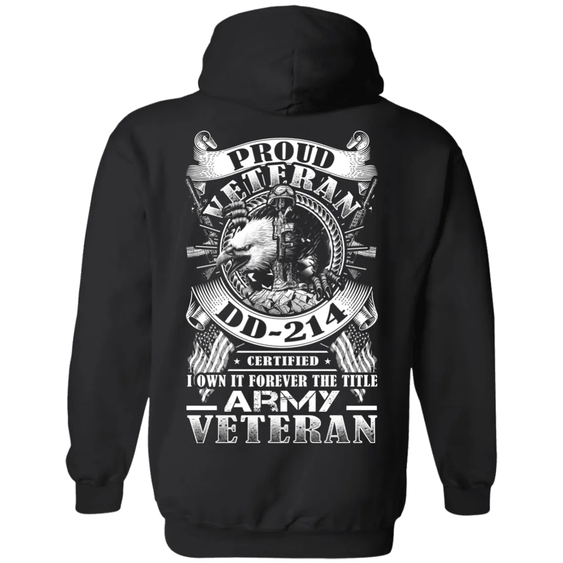 Proud Army Veteran DD214 Back T Shirts