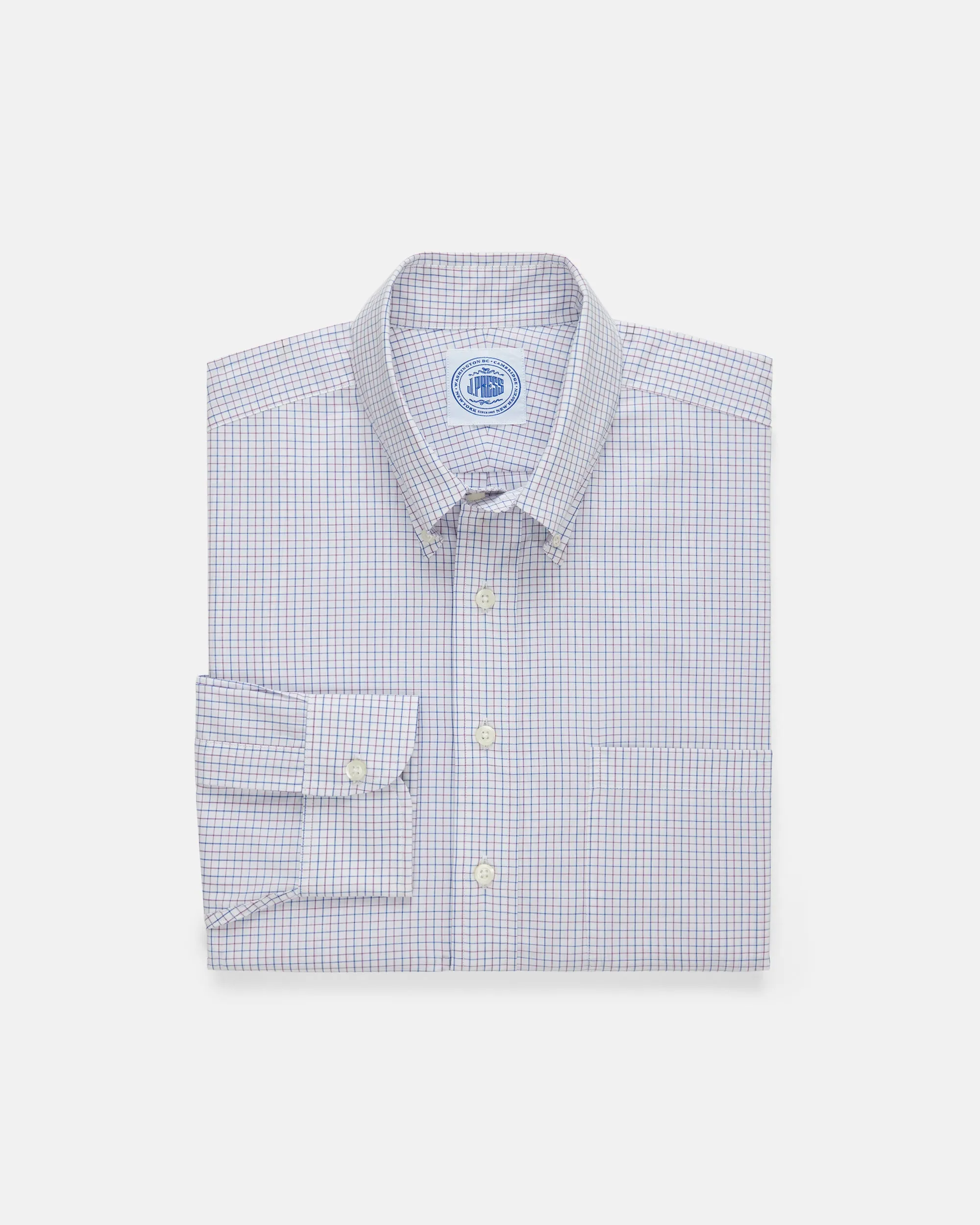 PURPLE/BLUE TATTERSALL BUTTON DOWN DRESS SHIRT