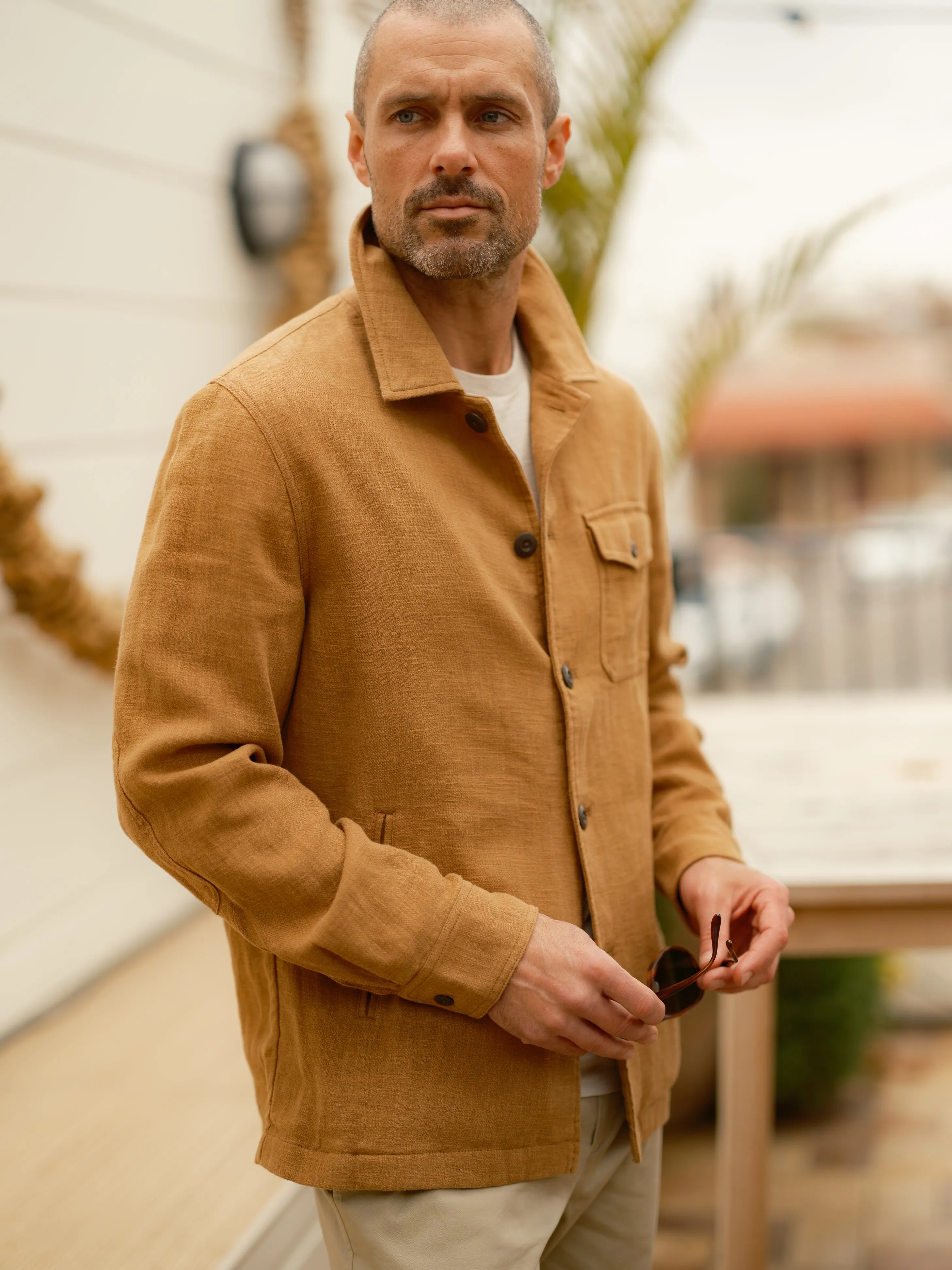 Ramie Chore Jacket - Tobacco