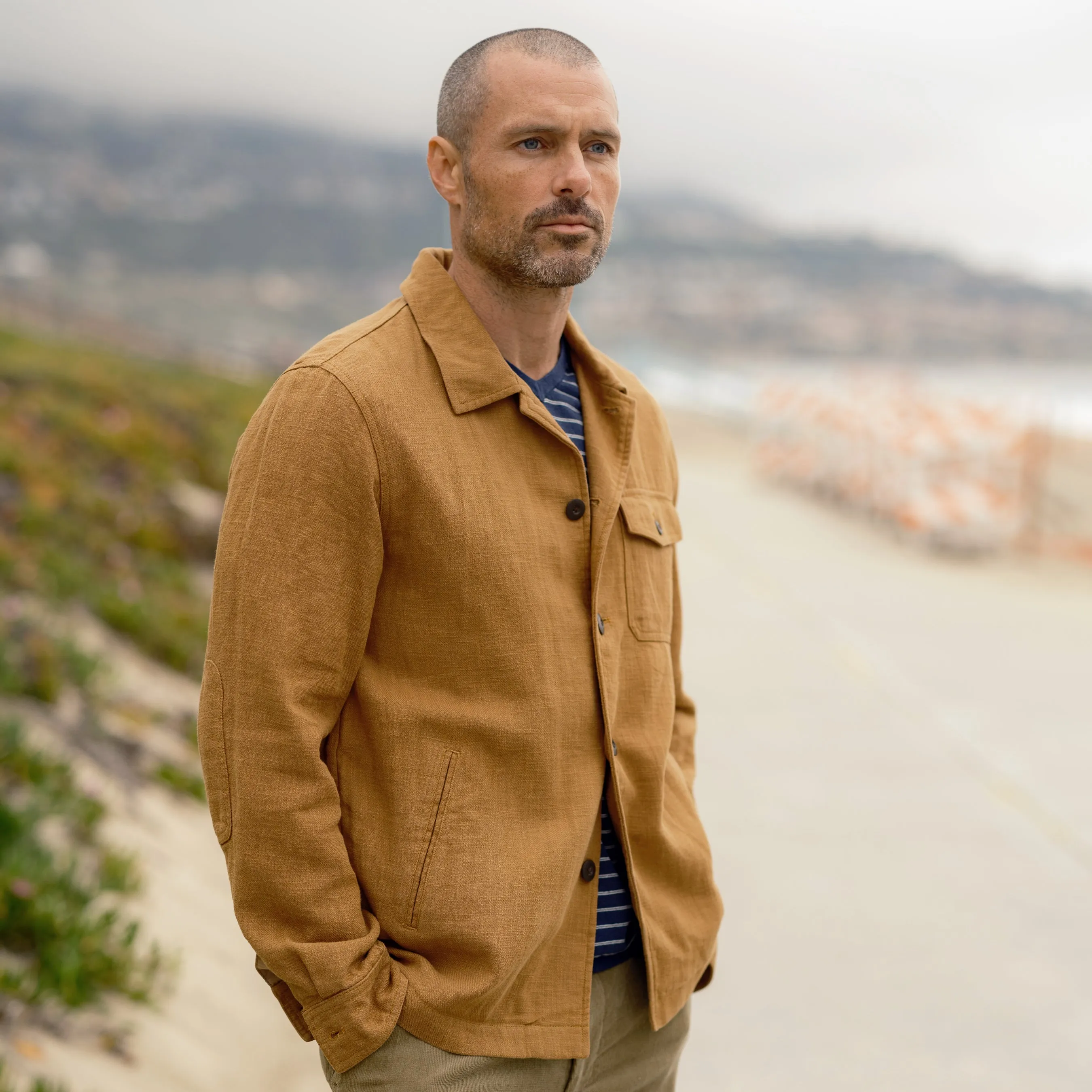 Ramie Chore Jacket - Tobacco