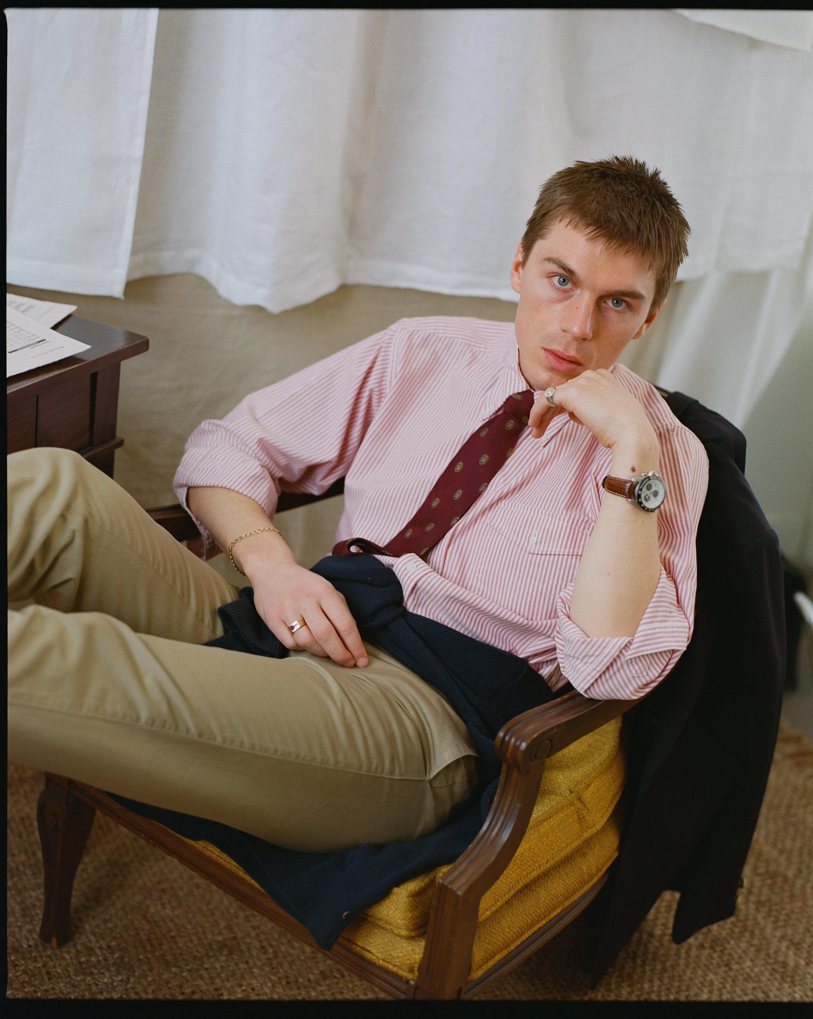 RED STRIPE ZEPHYR OXFORD SHIRT