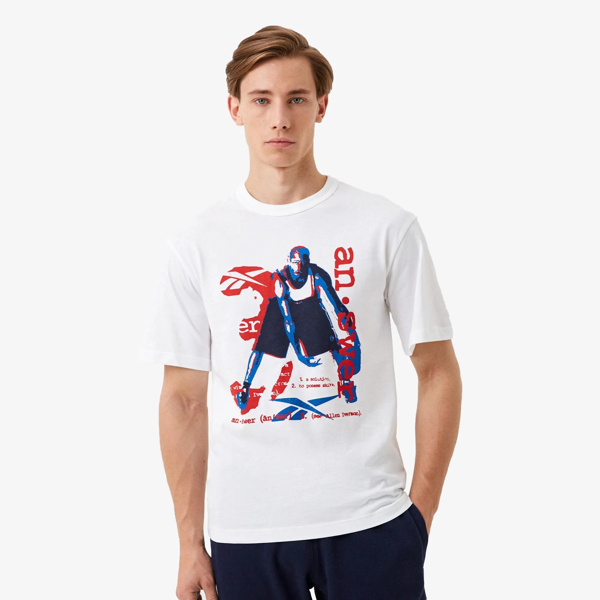 Reebok | BASKETBALL SHORT SLEEVE TEE  { WHITE