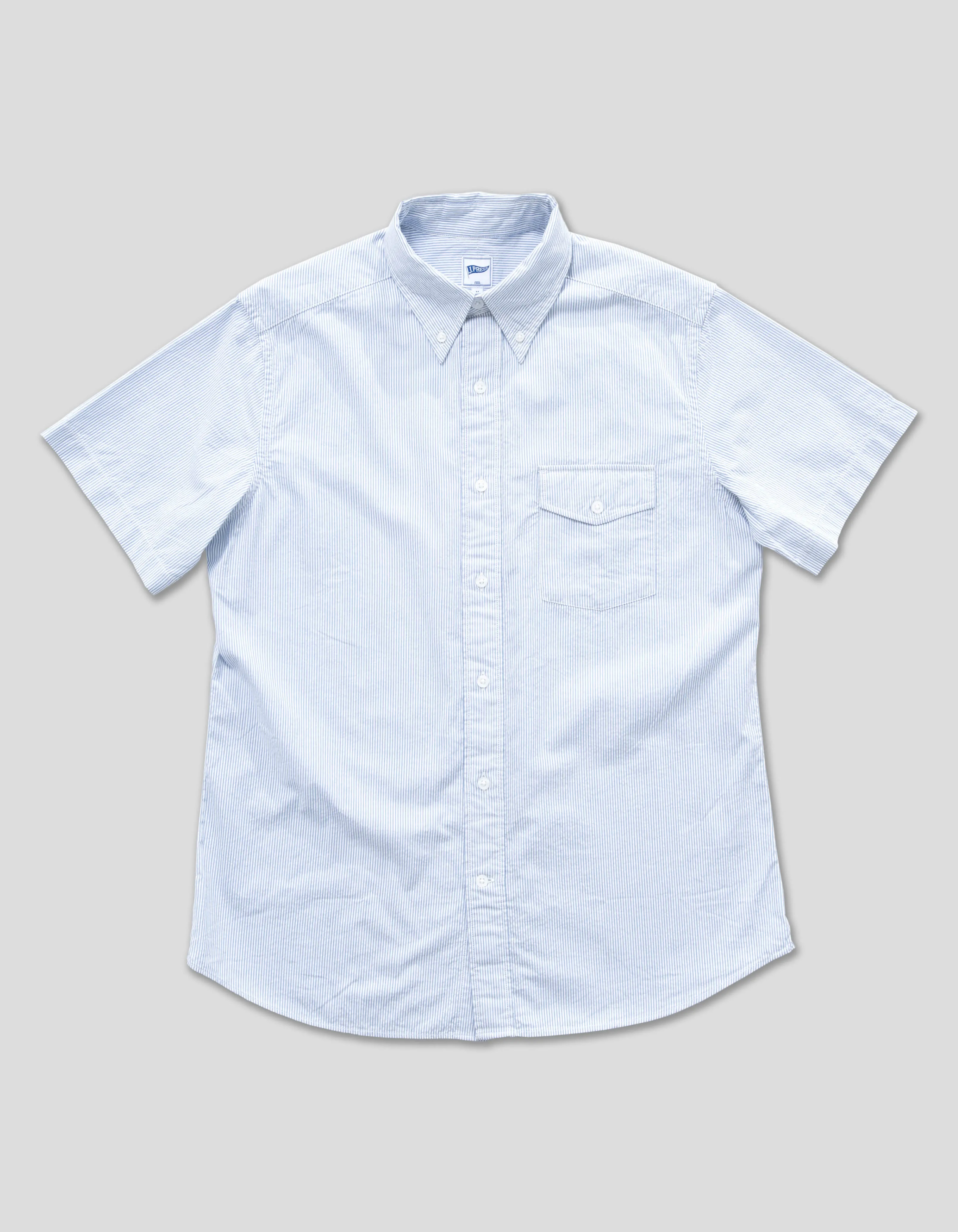 SEERSUCKER SHORT SLEEVE SHIRT - BLUE/WHITE