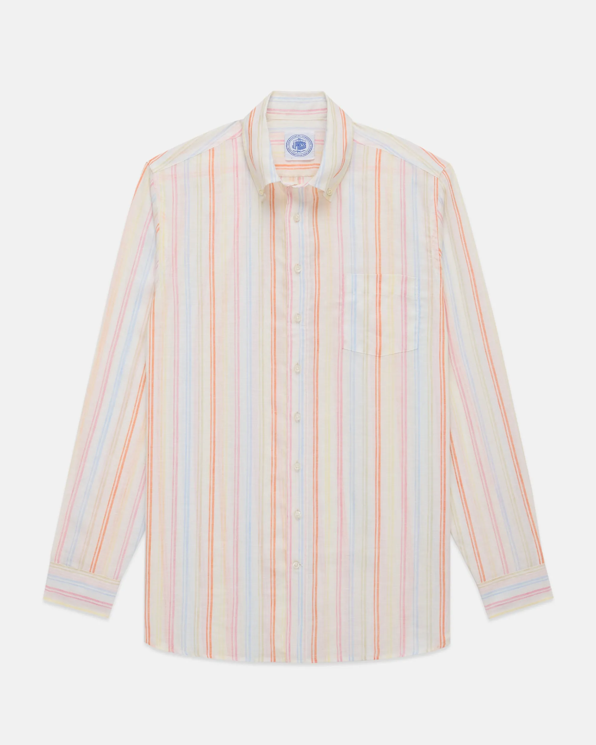 SHERBET STRIPE LINEN SHIRT