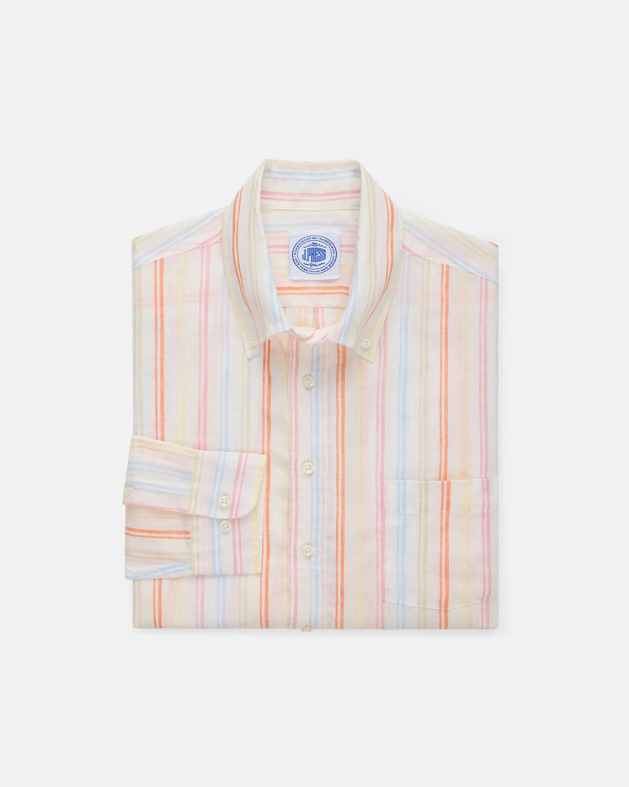 SHERBET STRIPE LINEN SHIRT