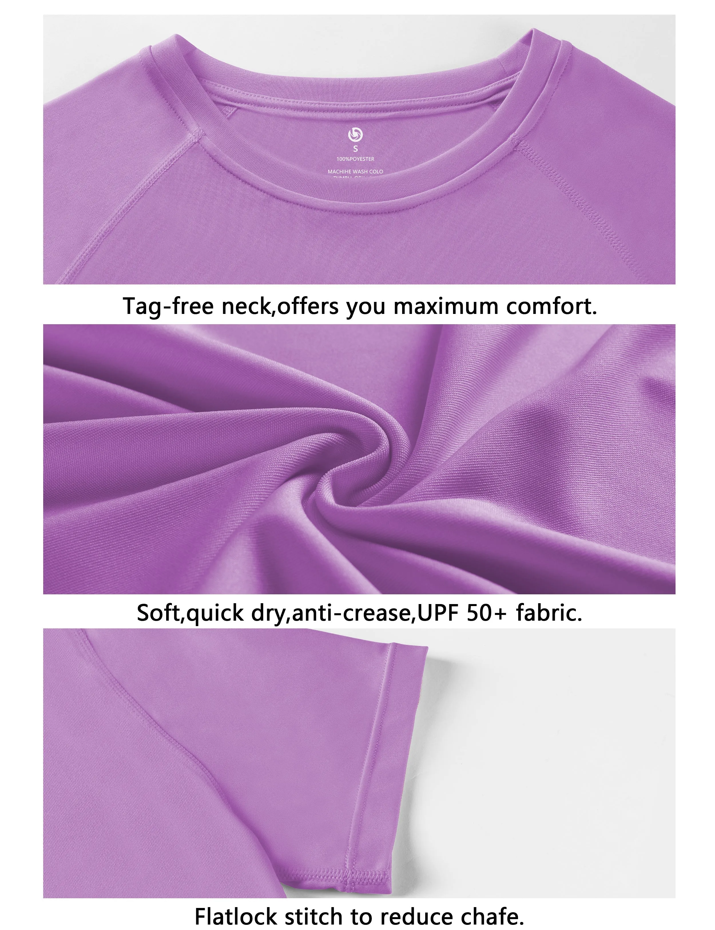 Short Sleeve Athletic Shirts purple_Jogging