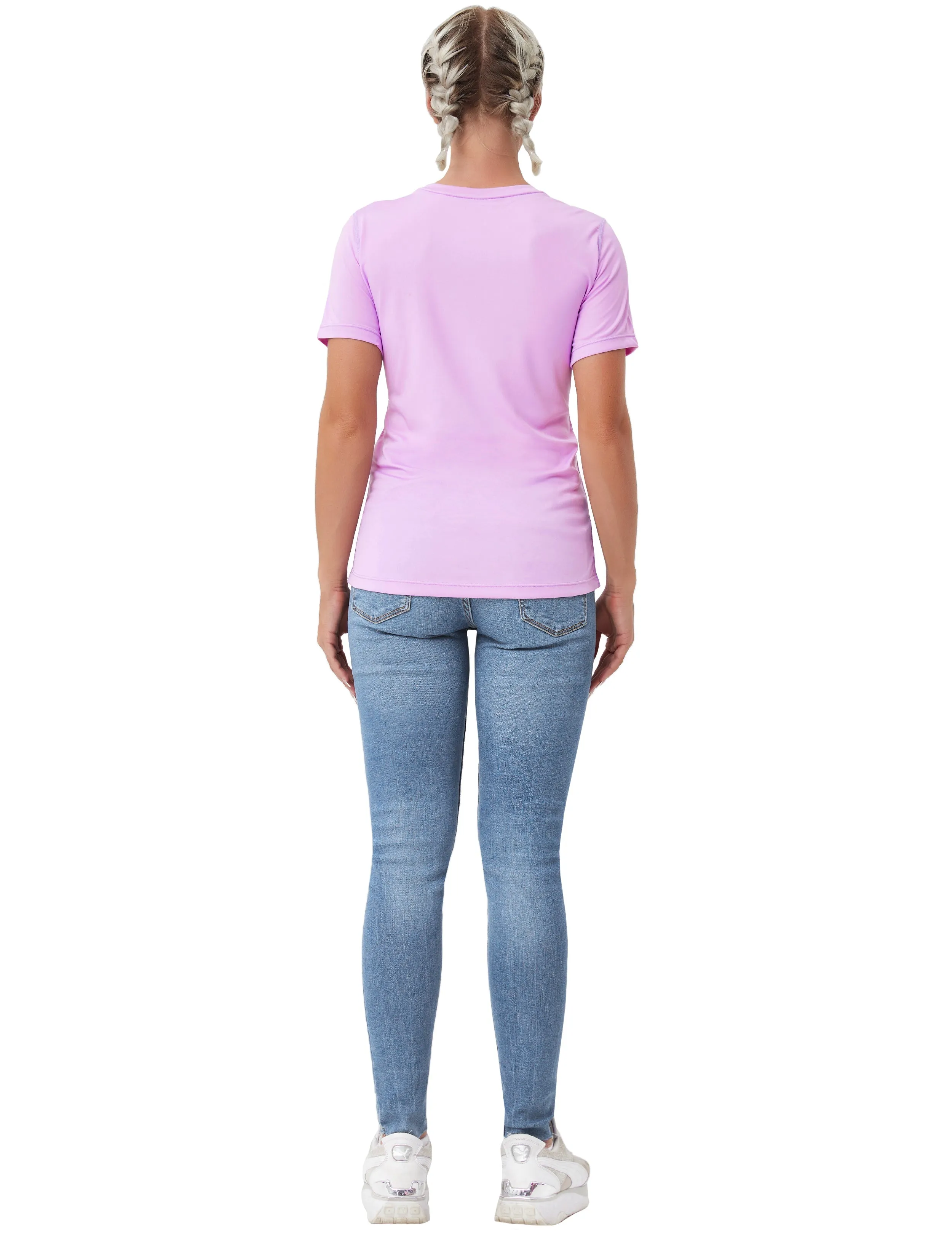 Short Sleeve Athletic Shirts purple_Jogging