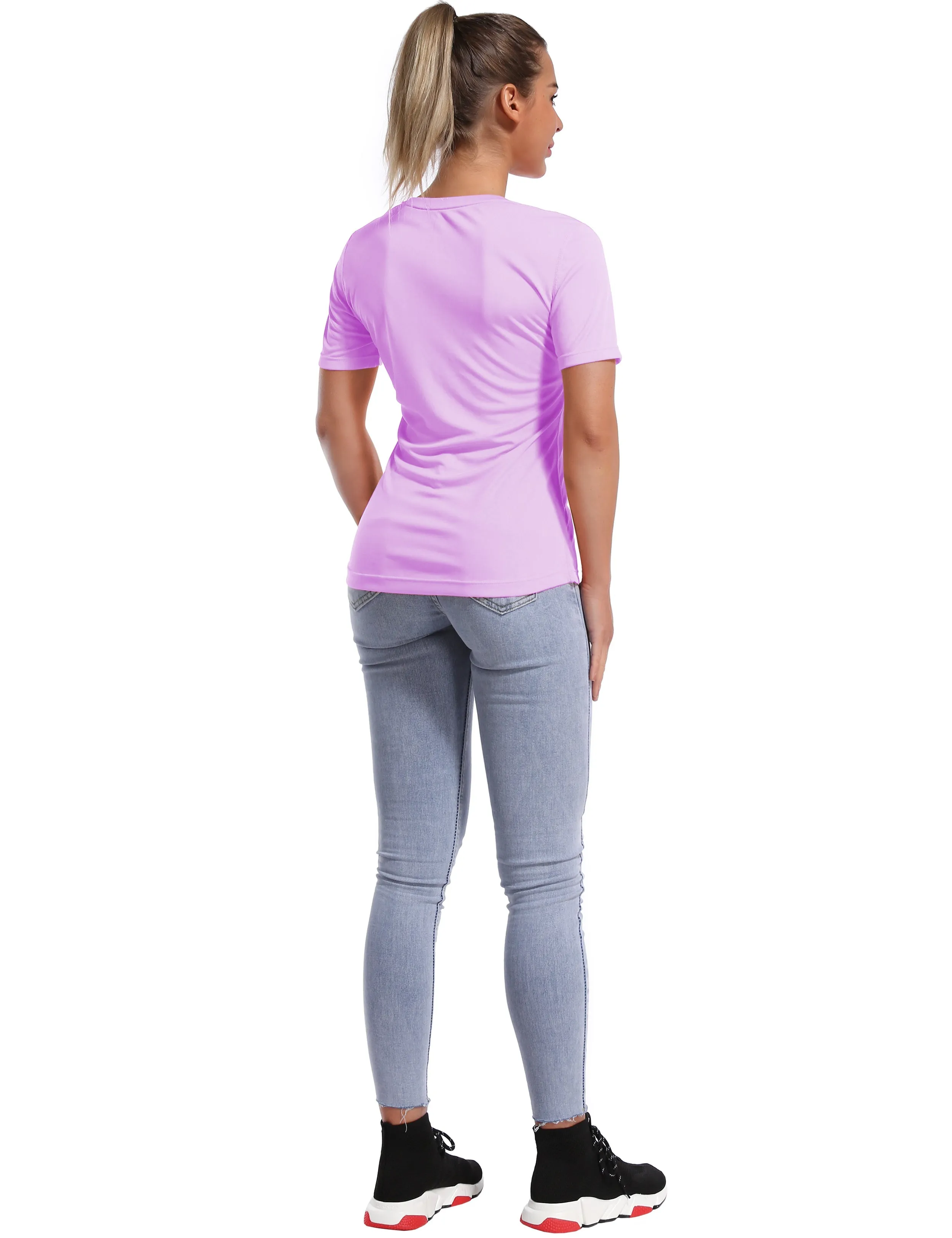 Short Sleeve Athletic Shirts purple_Jogging