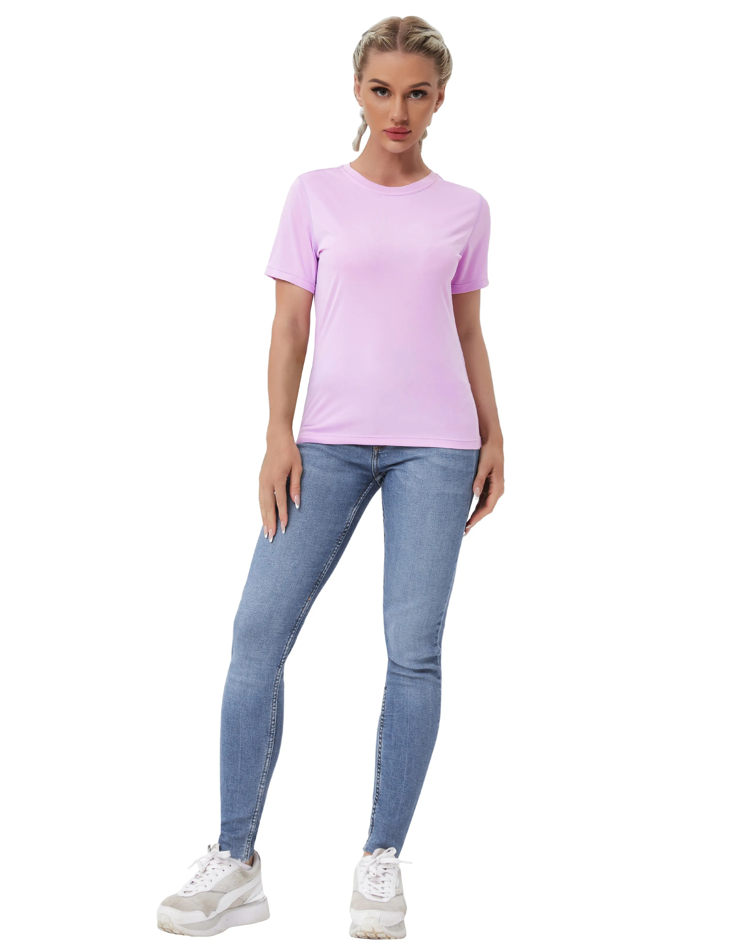 Short Sleeve Athletic Shirts purple_Jogging