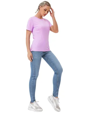 Short Sleeve Athletic Shirts purple_Jogging