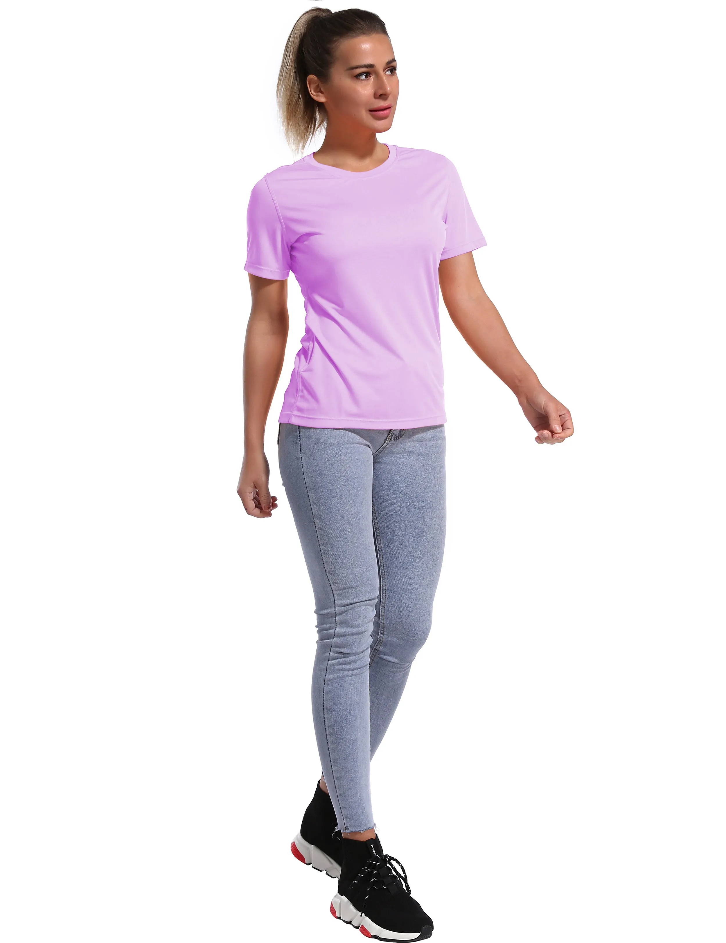 Short Sleeve Athletic Shirts purple_Jogging