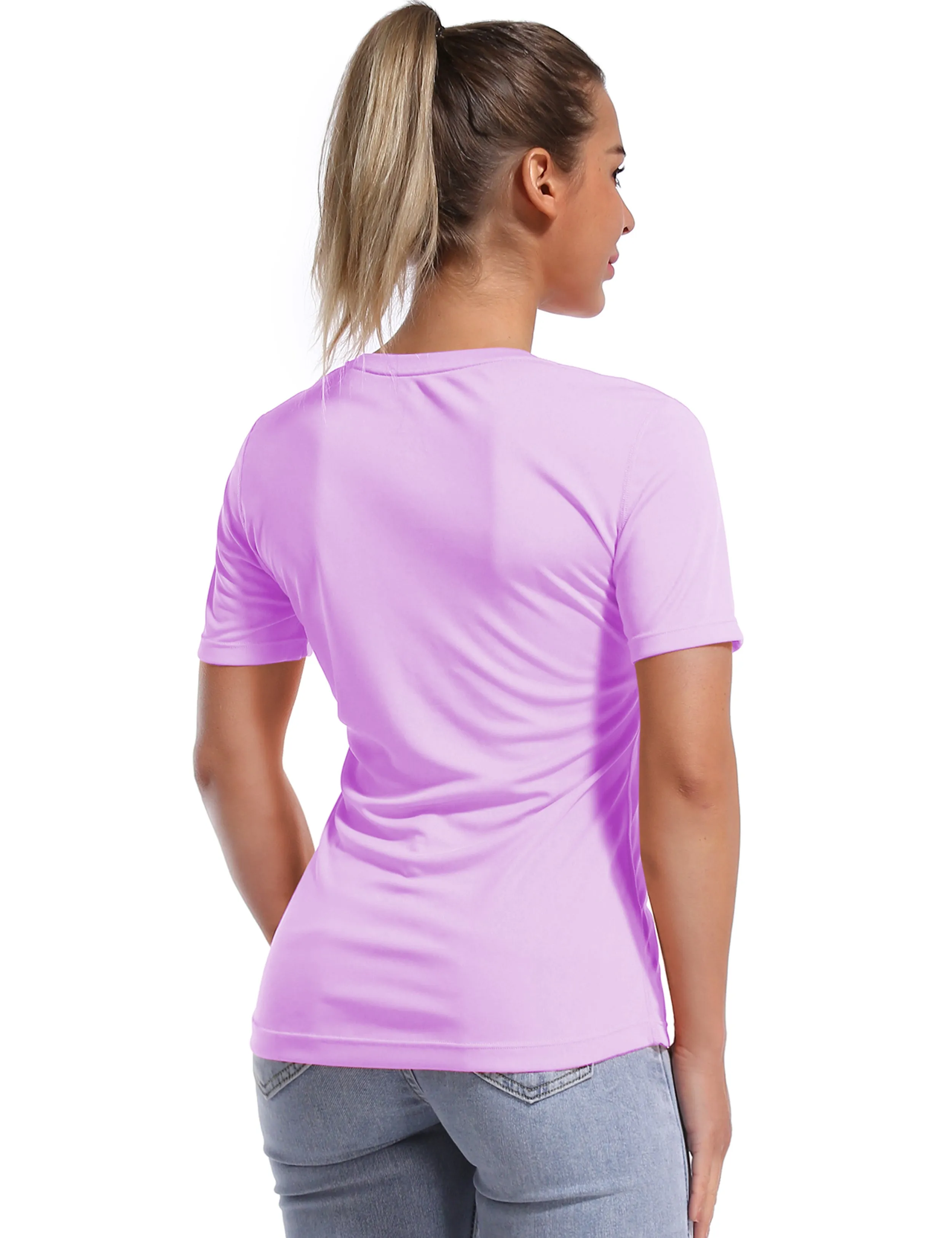 Short Sleeve Athletic Shirts purple_Jogging
