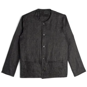 Smart Jacket - Raw Linen Denim – Black