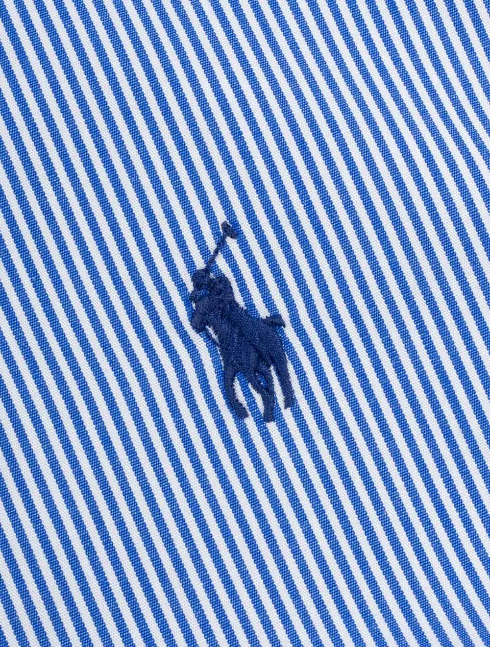 Stripe Button Down Shirt Blue