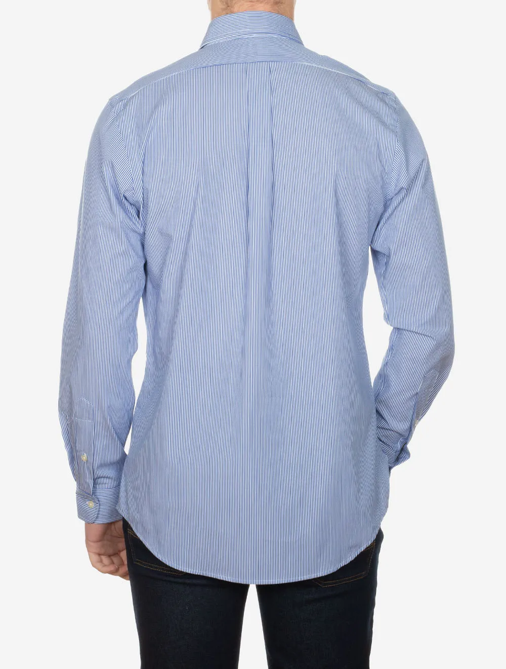 Stripe Button Down Shirt Blue