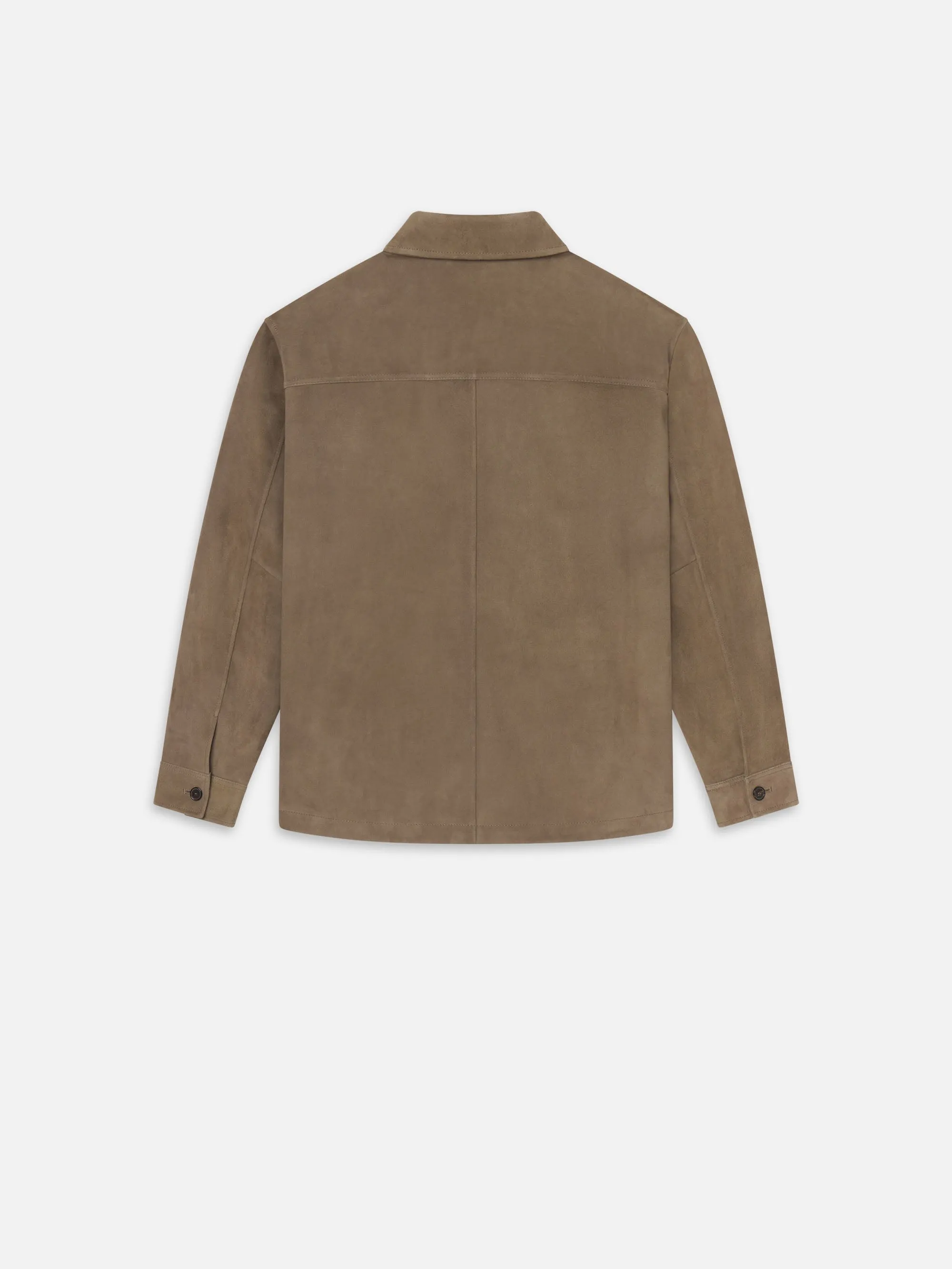 Suede Chore Coat -- Dark Beige