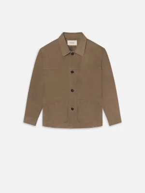Suede Chore Coat -- Dark Beige