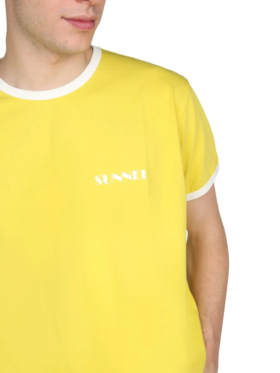 Sunnei Logo Printed Crewneck T-Shirt