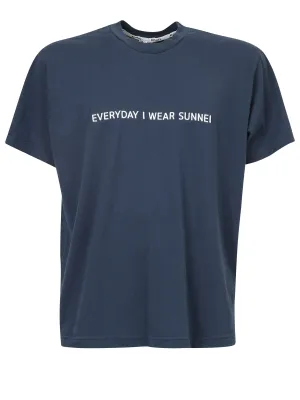 Sunnei Slogan Printed Crewneck T-Shirt