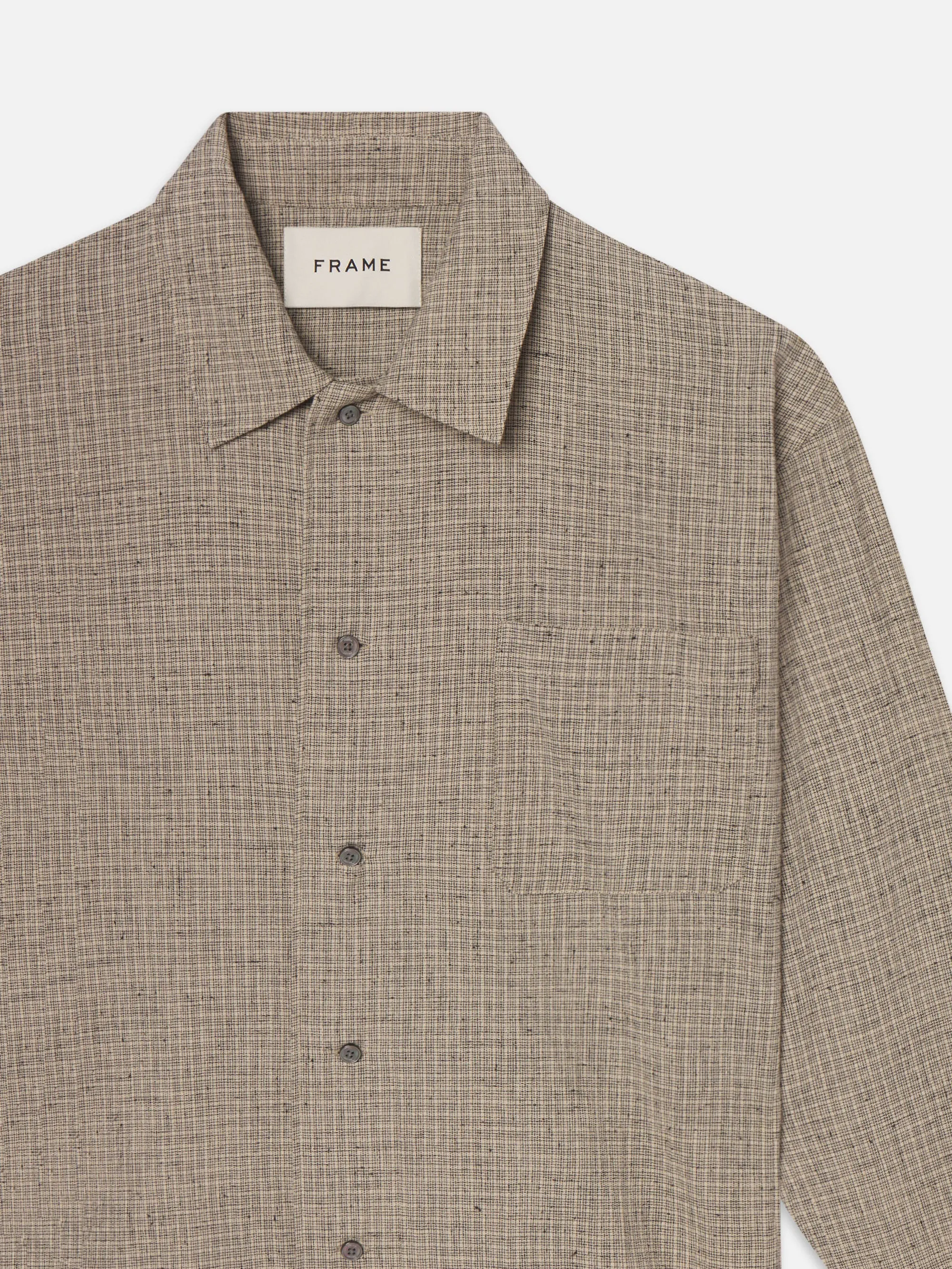 Textured Shirt -- Beige Multi