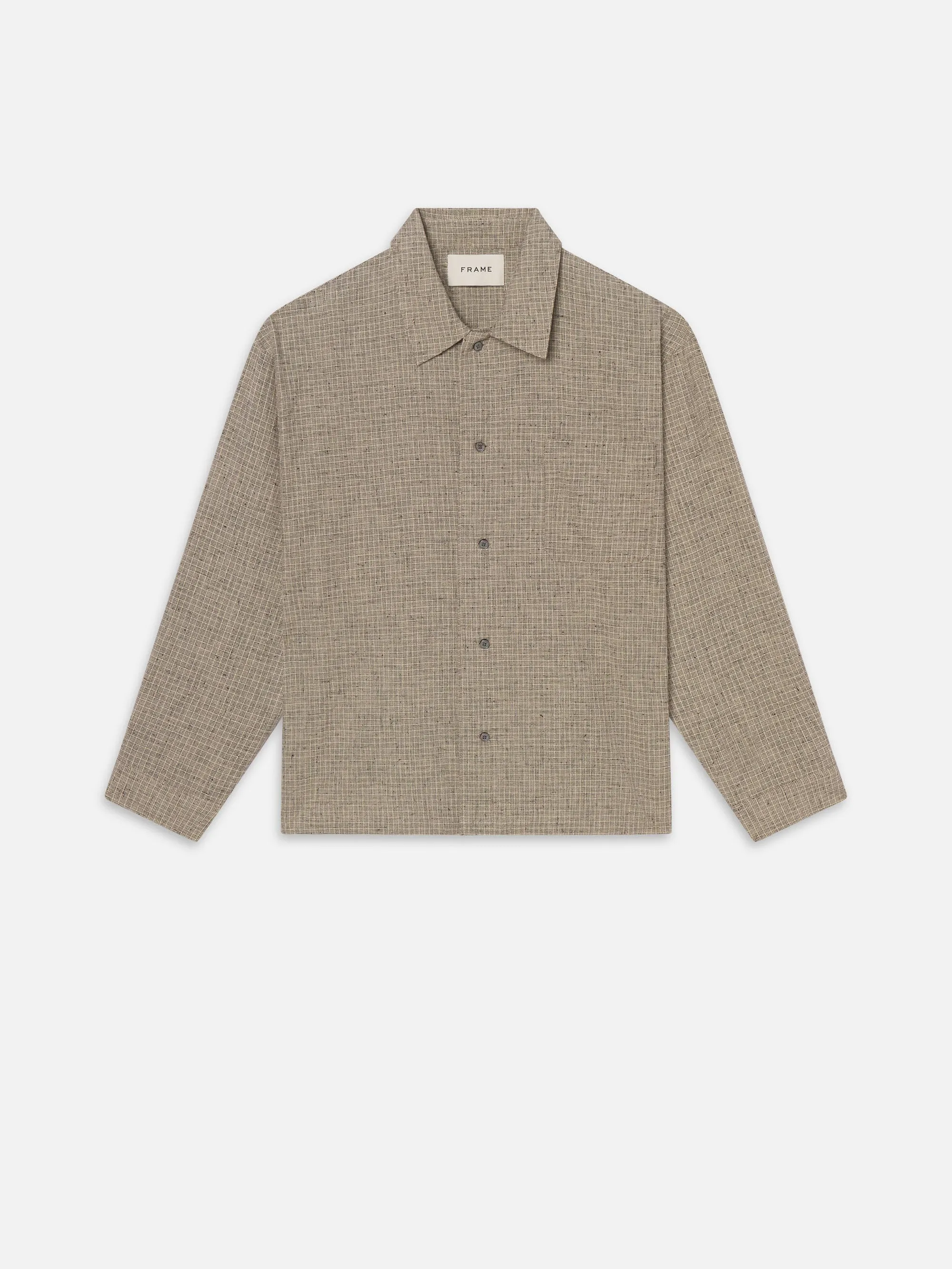 Textured Shirt -- Beige Multi