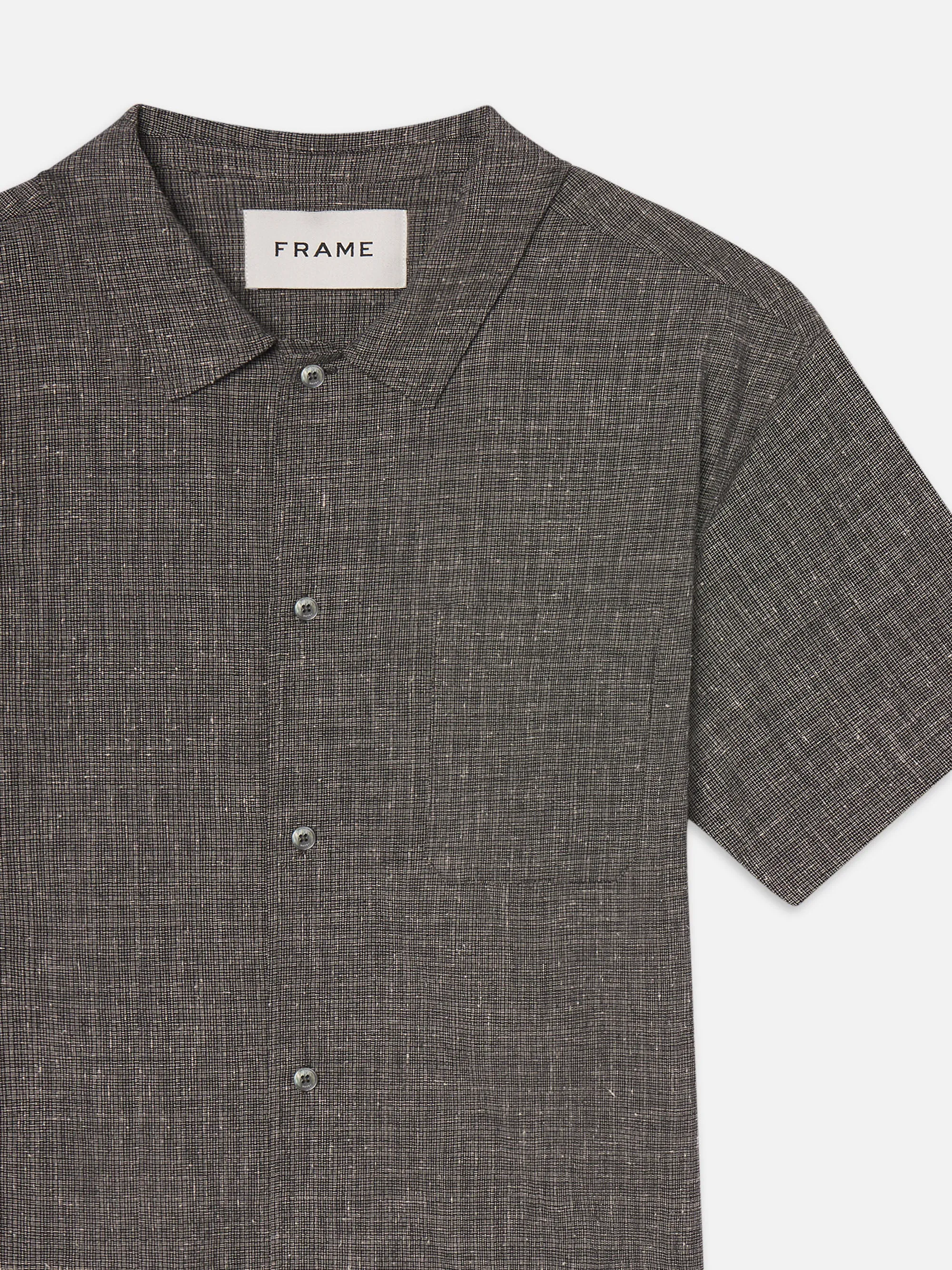 Textured Short Sleeve Shirt -- Black Multi