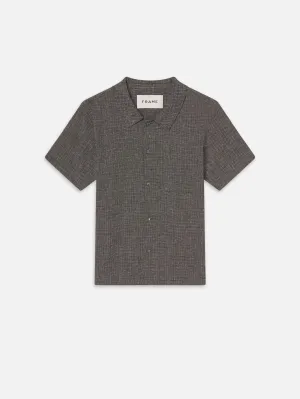 Textured Short Sleeve Shirt -- Black Multi