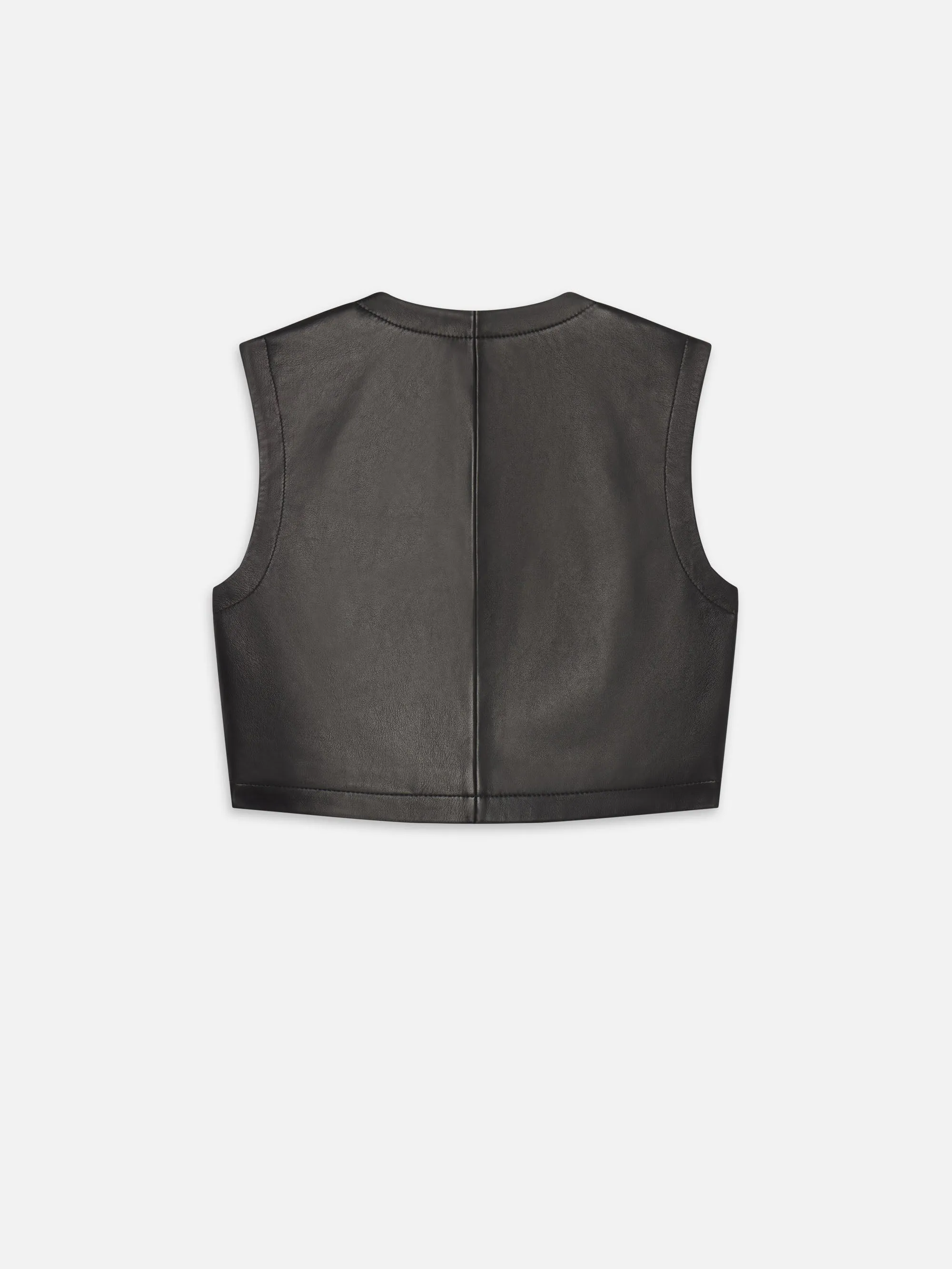 The Leather Vest -- Black