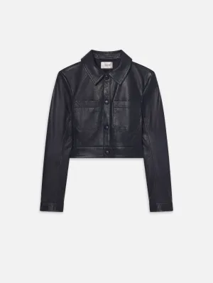 The Small Leather Jacket -- Dark Indigo