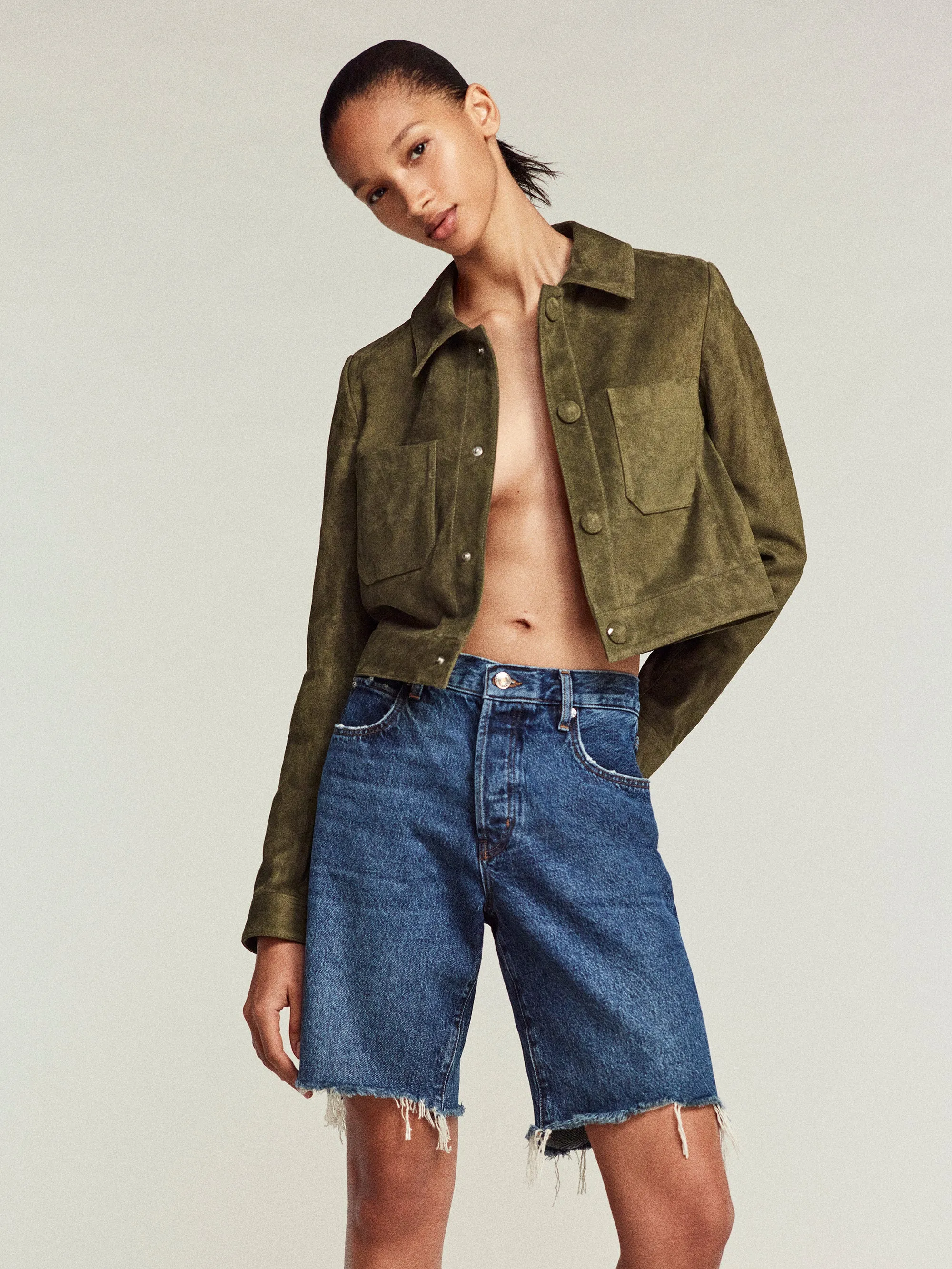 The Small Suede Jacket -- Cypress