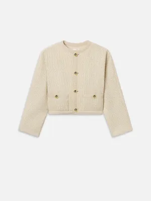The Trim Jacket -- Cream Multi